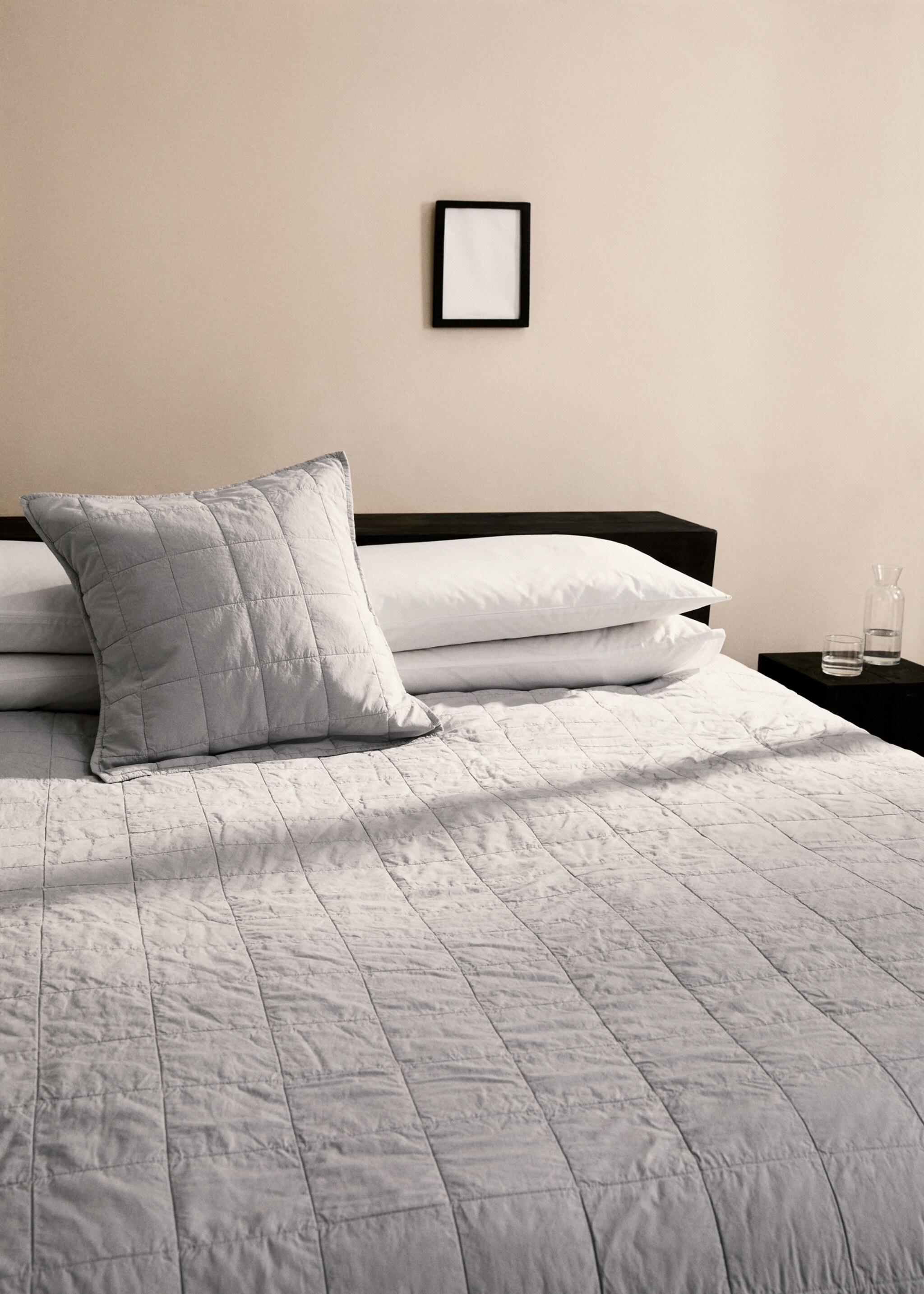 Edredón algodón percal garment-dyed cuadros cama 130/150 cm - Detall de l'article 8