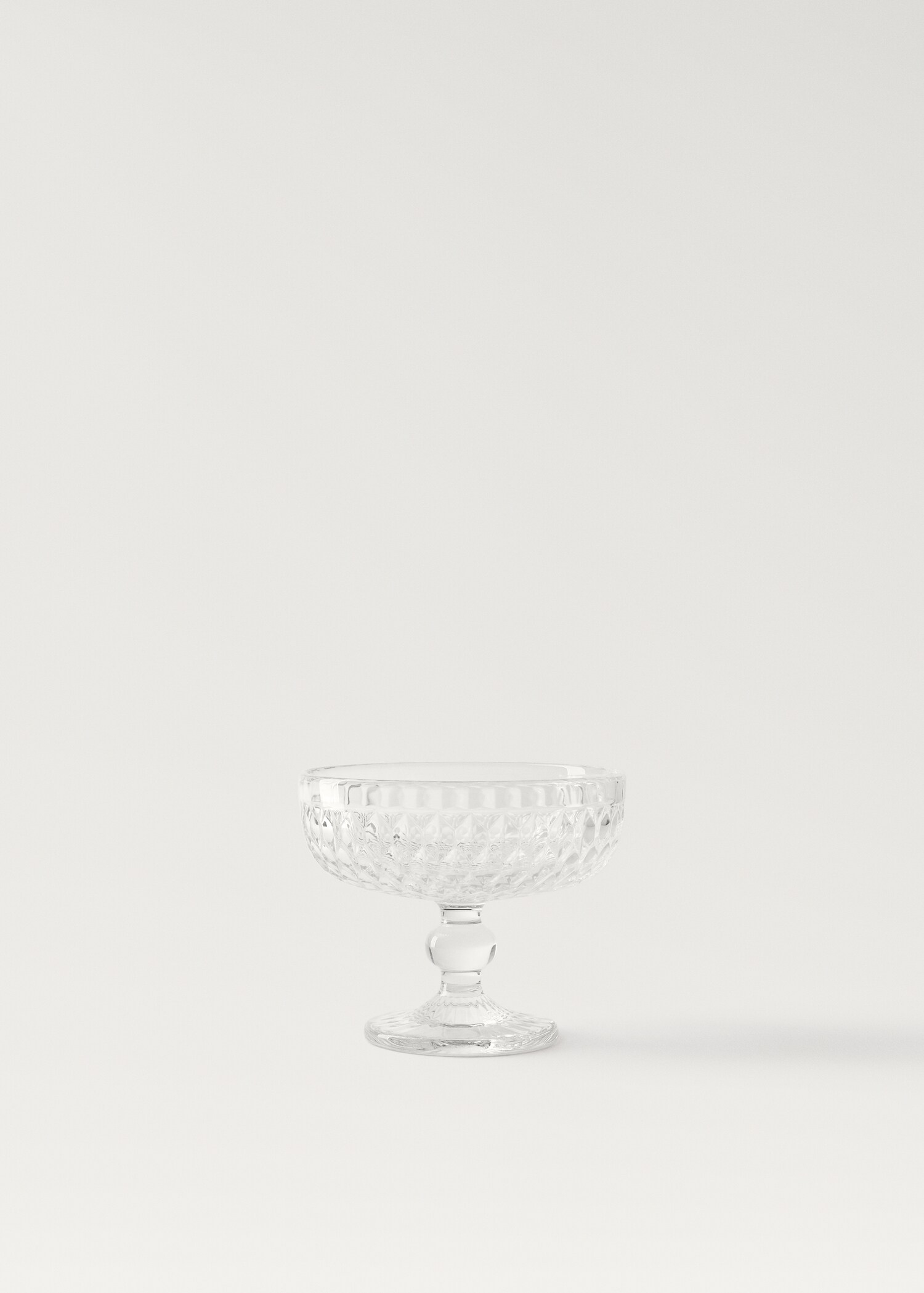 Copa helado vidrio relieve geométrico - Artículo sin modelo