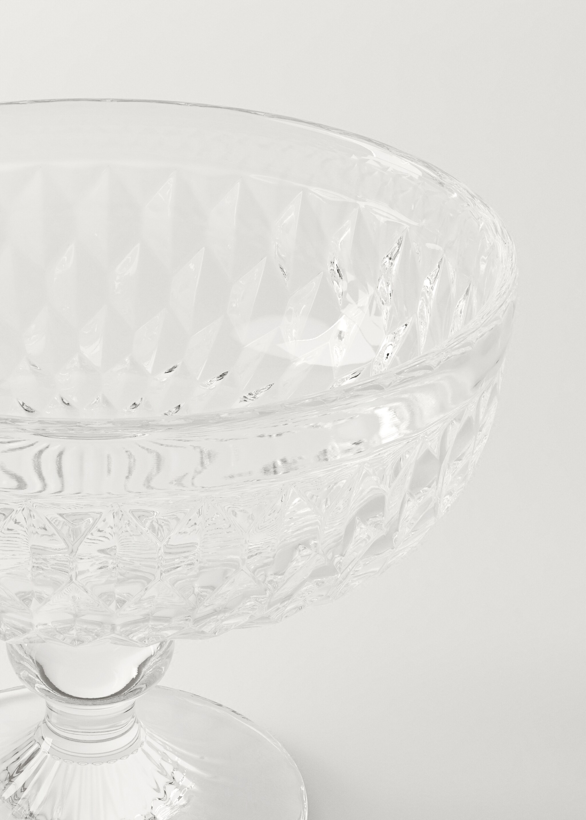 Geometric embossed-glass ice cream glass - Details of the article 1