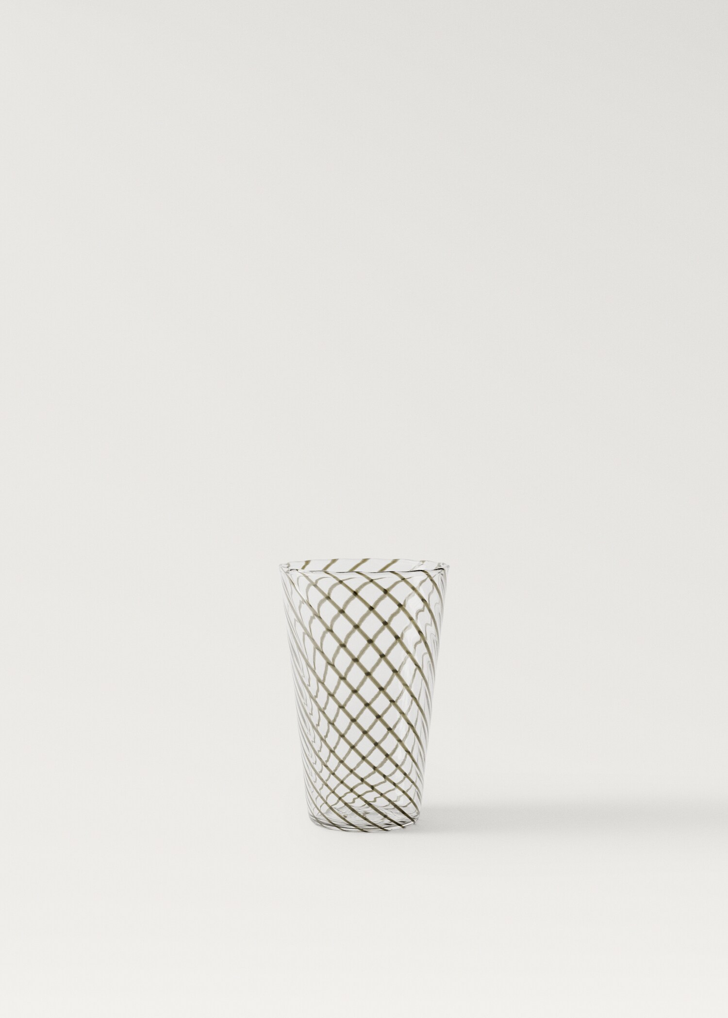 Middelgroot glas van boriumsilicaat met gekleurde spiraal - Artikel zonder model