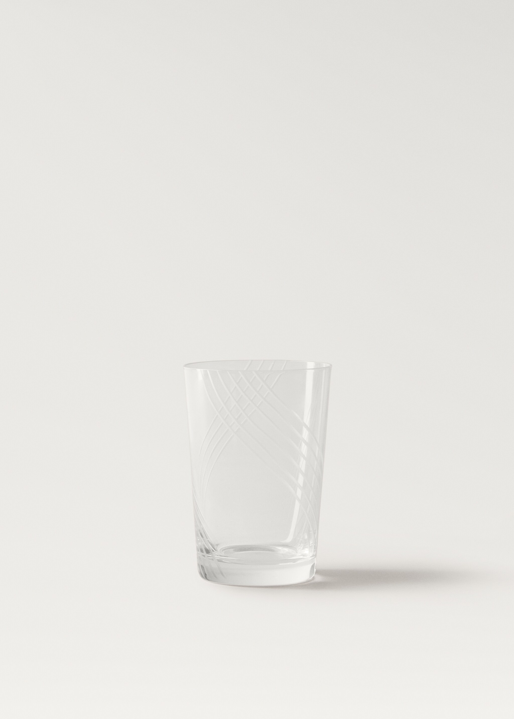 Wave-carved glass tumbler - Article without model