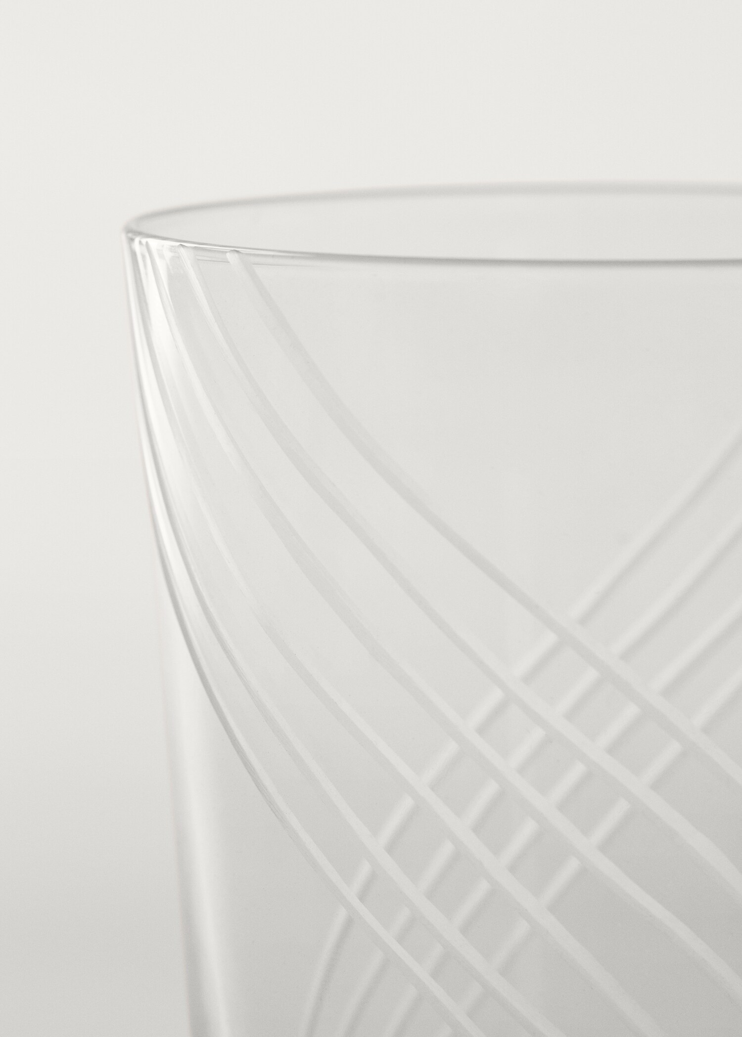 Vaso vidrio tallado onda - Detalle del artículo 2