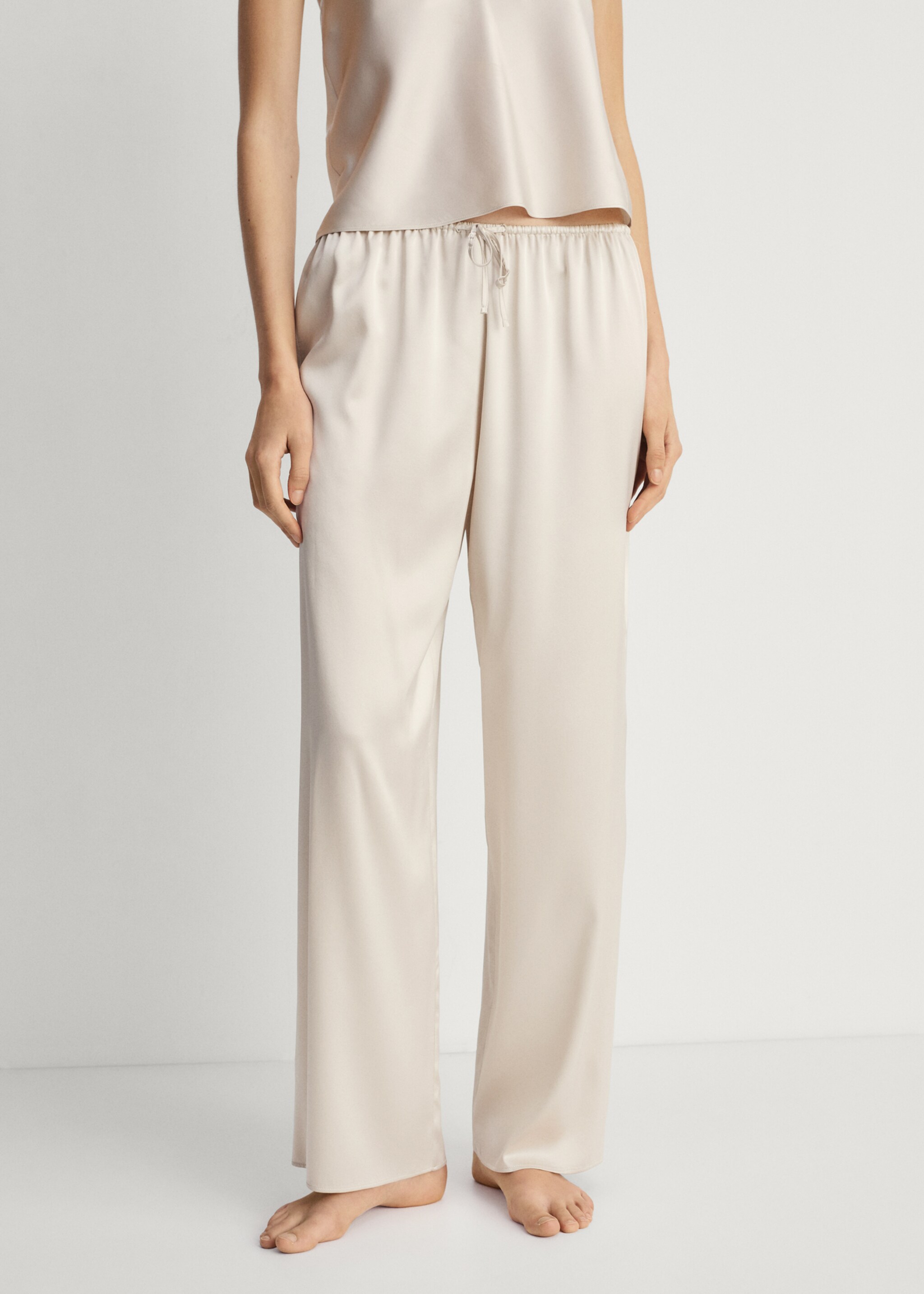 Pantalon de pyjama soie - Plan moyen
