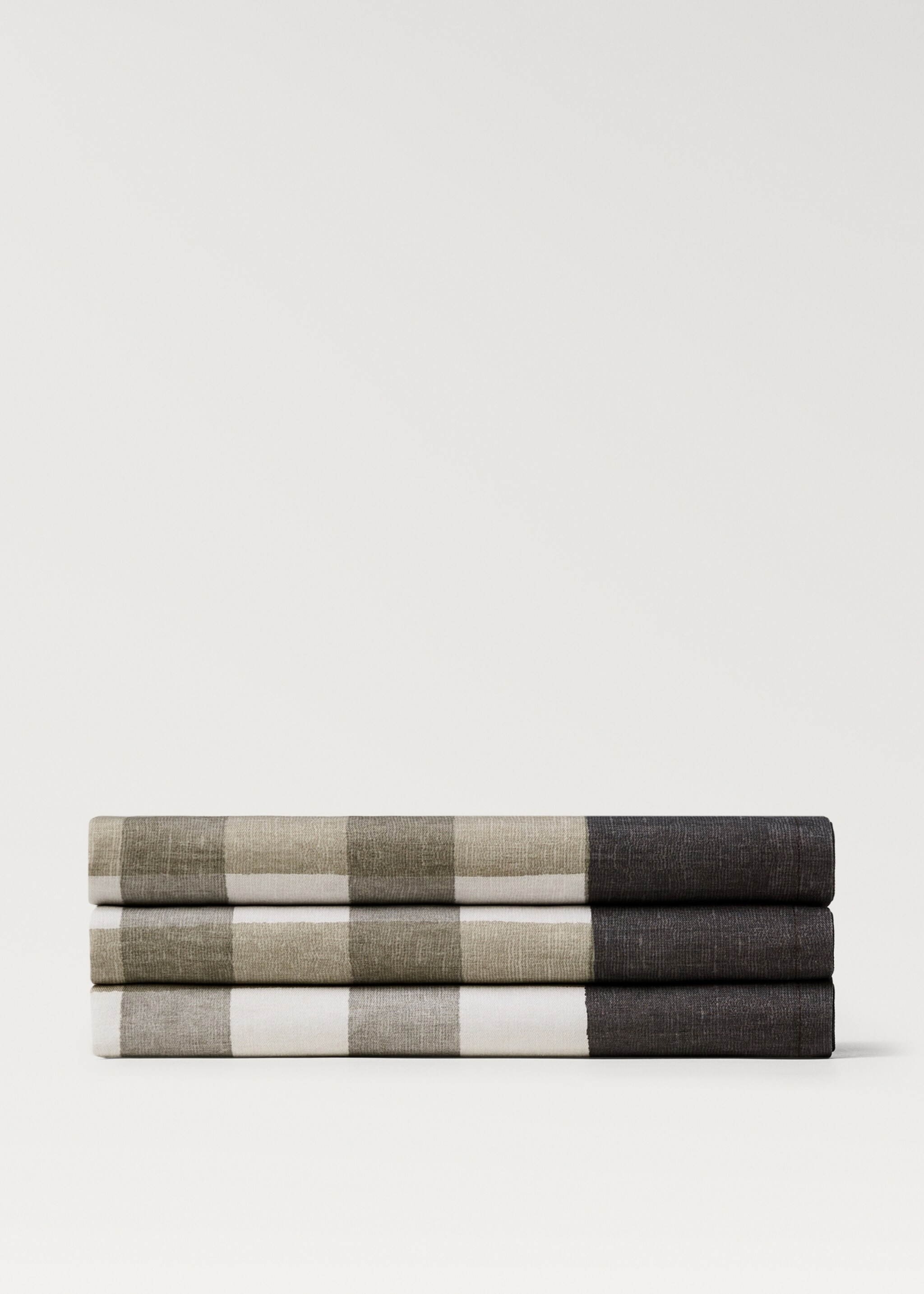 Mantel algodón estampado cuadros 6 a 8 comensales - Artículo sin modelo