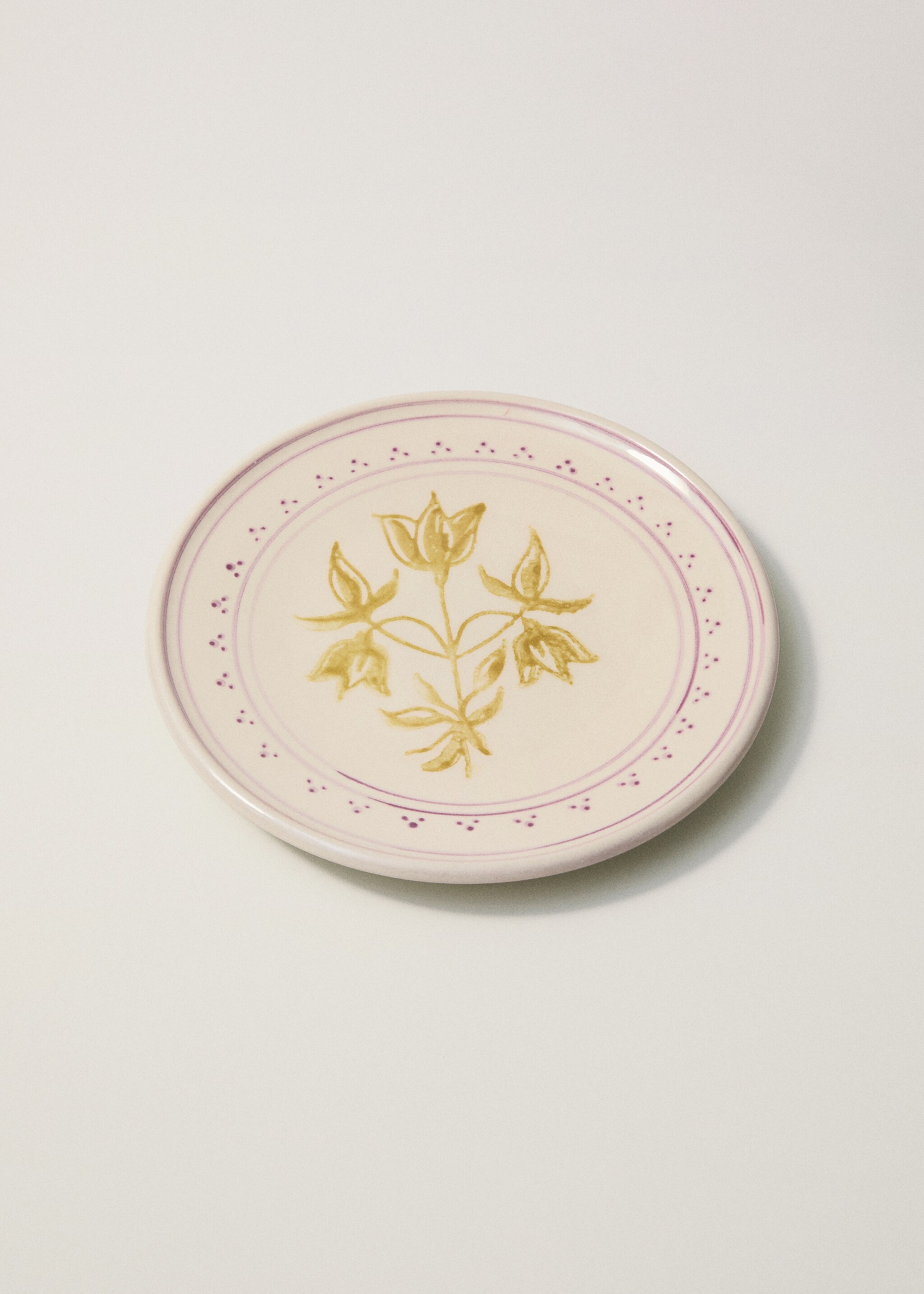 Plato postre terracota pintado a mano - Detalle del artículo 8