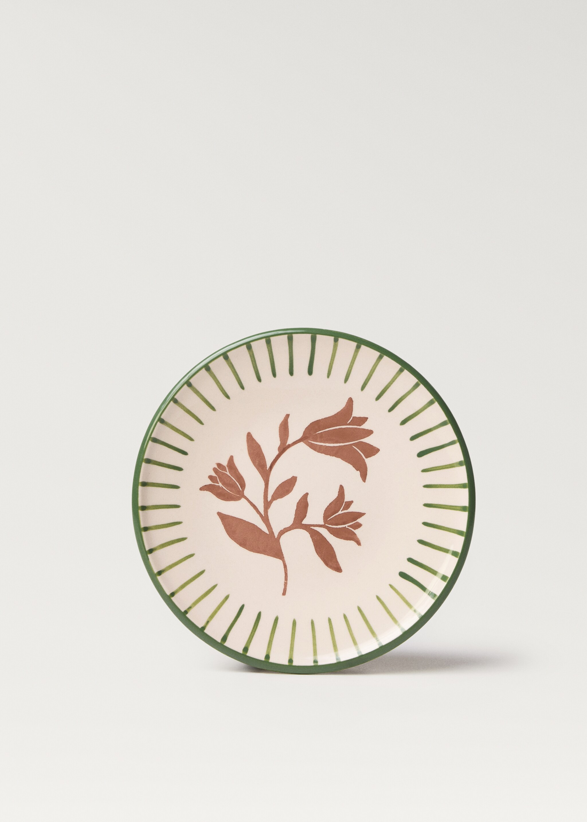 Plato postre terracota pintado a mano - Artículo sin modelo