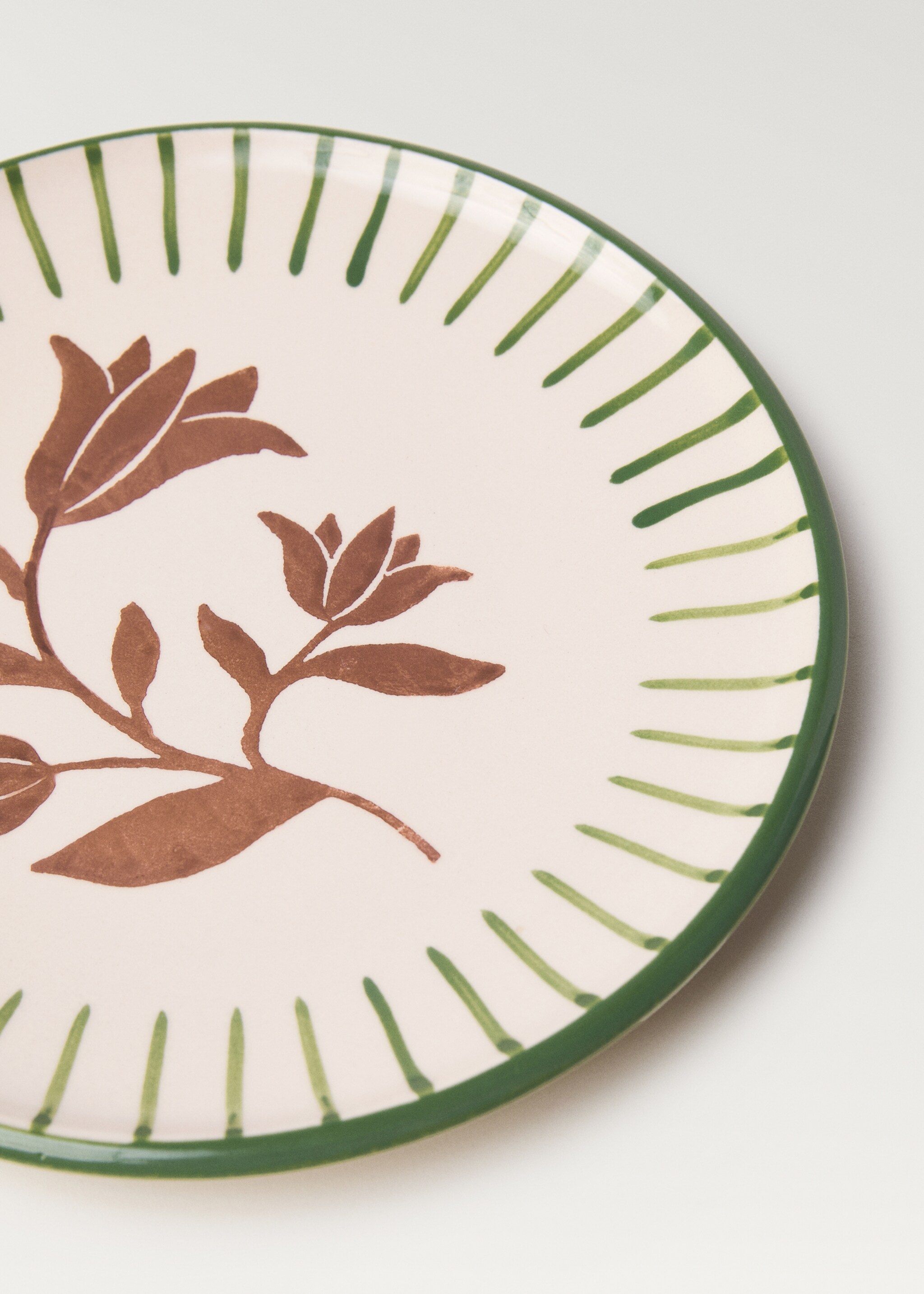 Plato postre terracota pintado a mano - Detalle del artículo 2