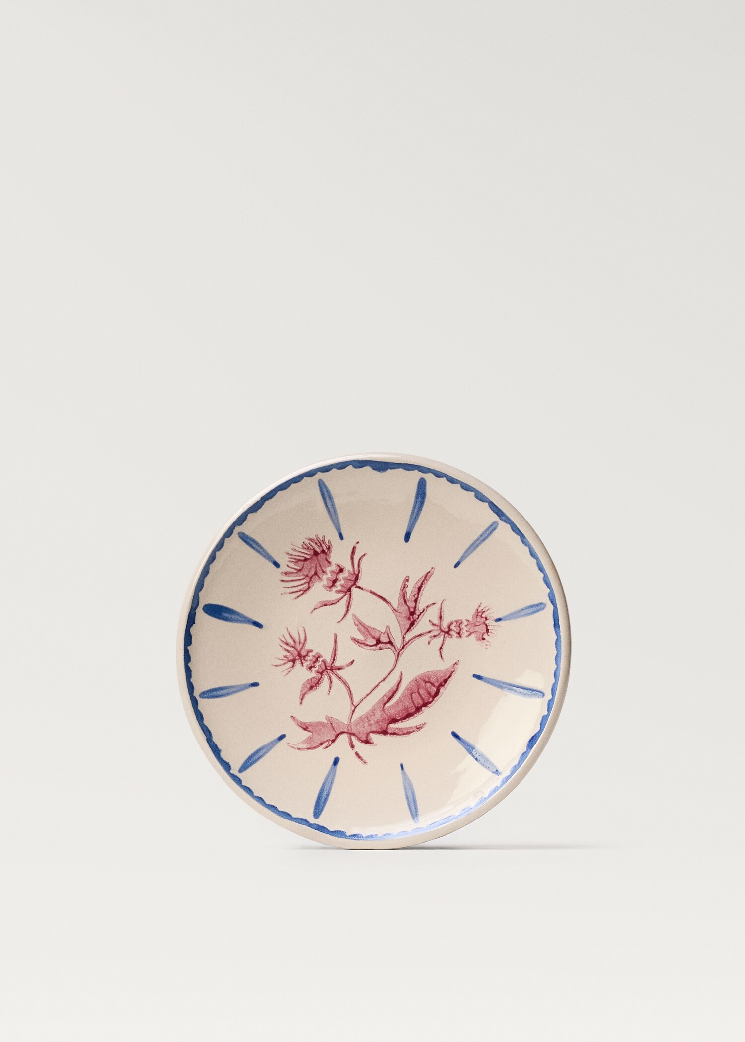 Hand-painted terracotta dessert plate - Article without model