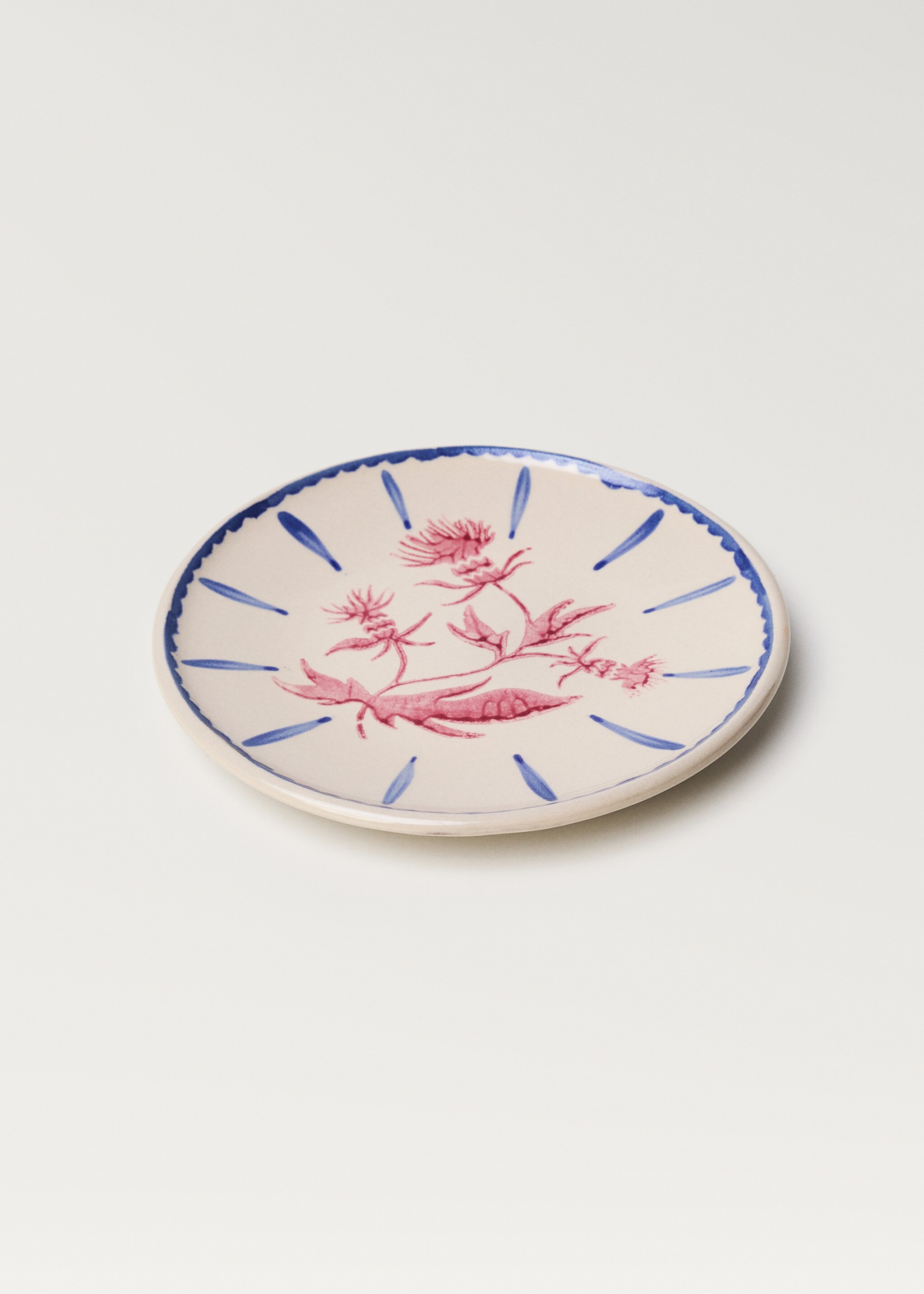Prato de sobremesa de terracota pintado à mão - Pormenor do artigo 1