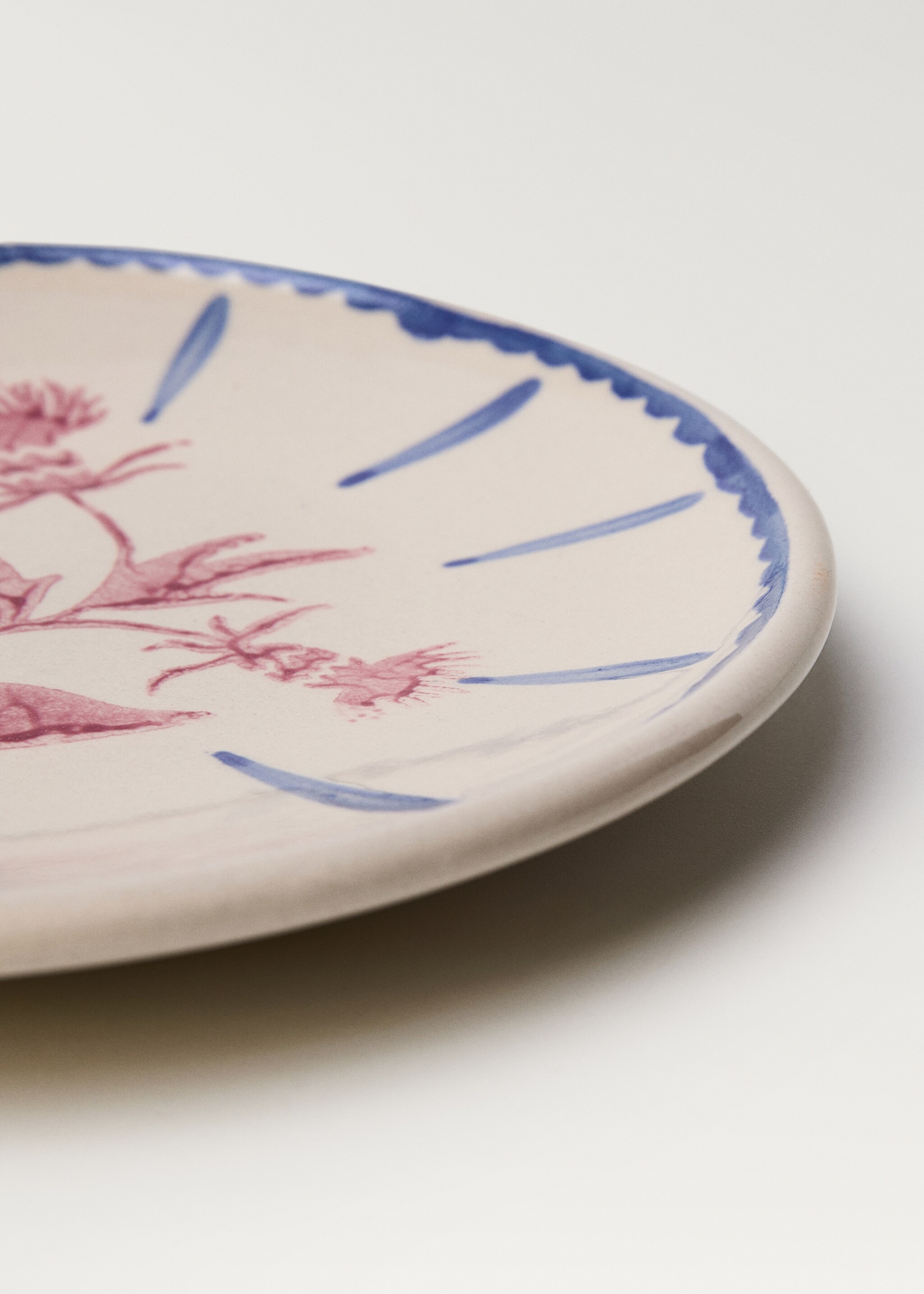 Plato postre terracota pintado a mano - Detalle del artículo 3