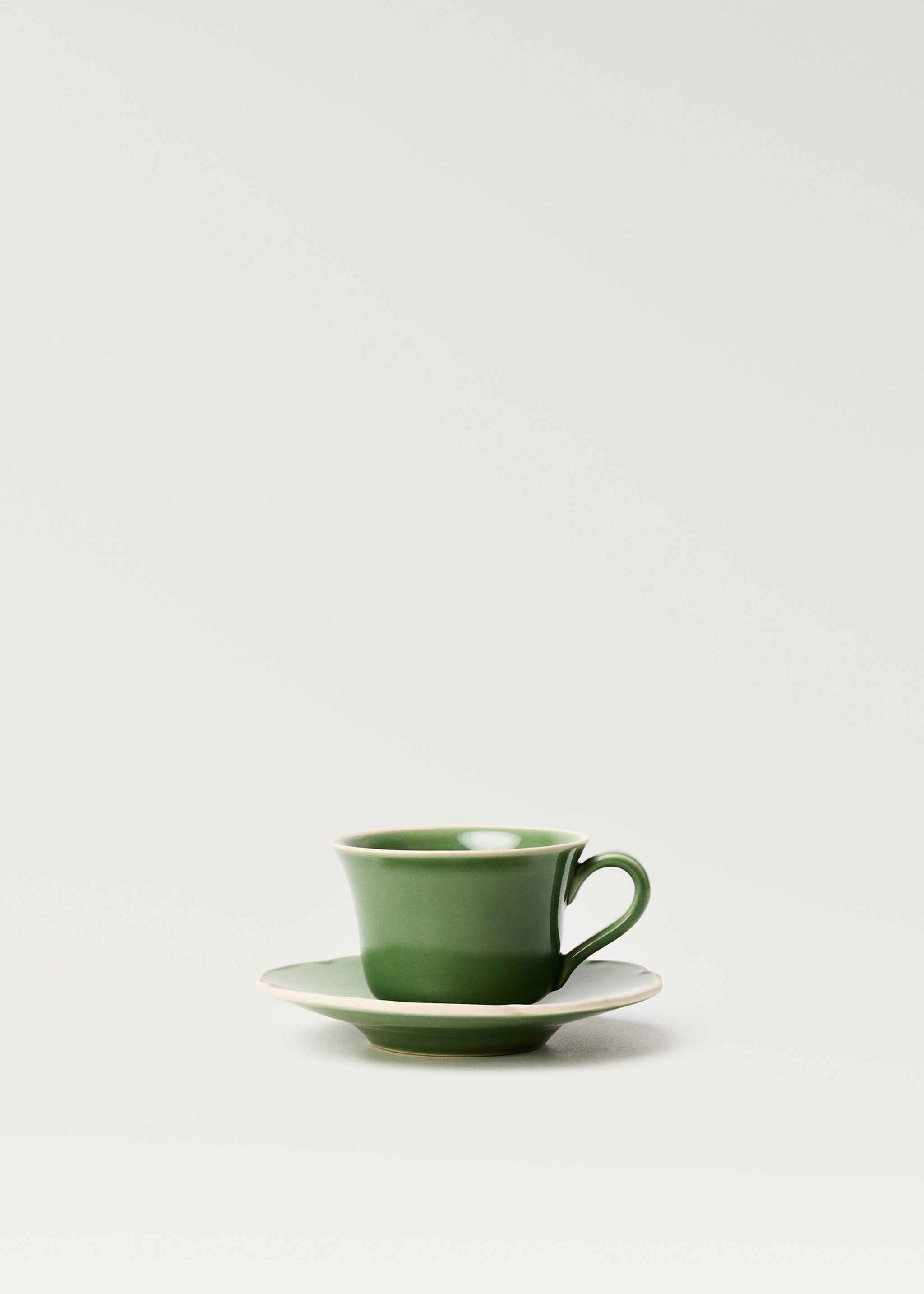 Stoneware tea cup with waves - Article without model