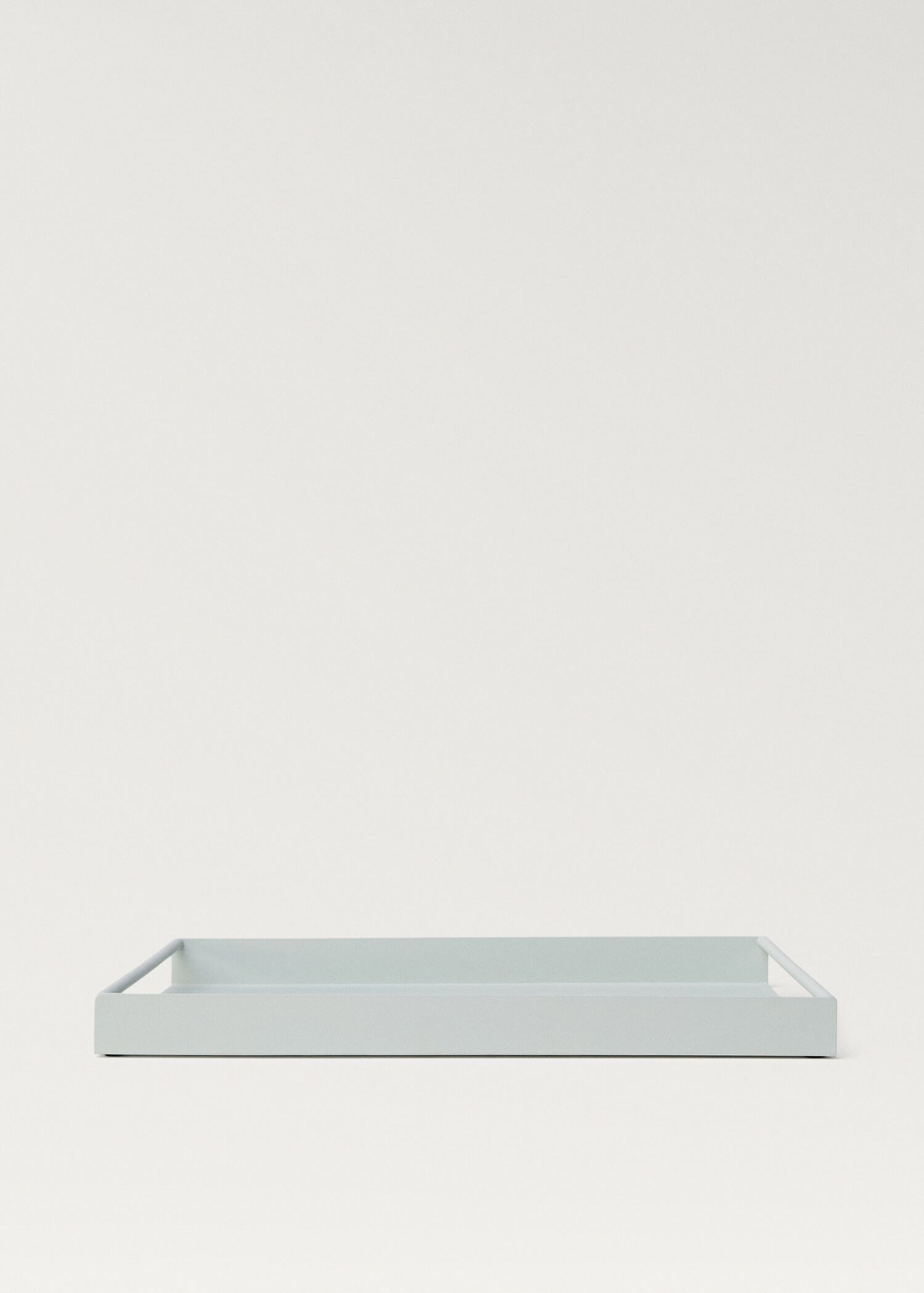Rectangular metal tray with handles - Article without model