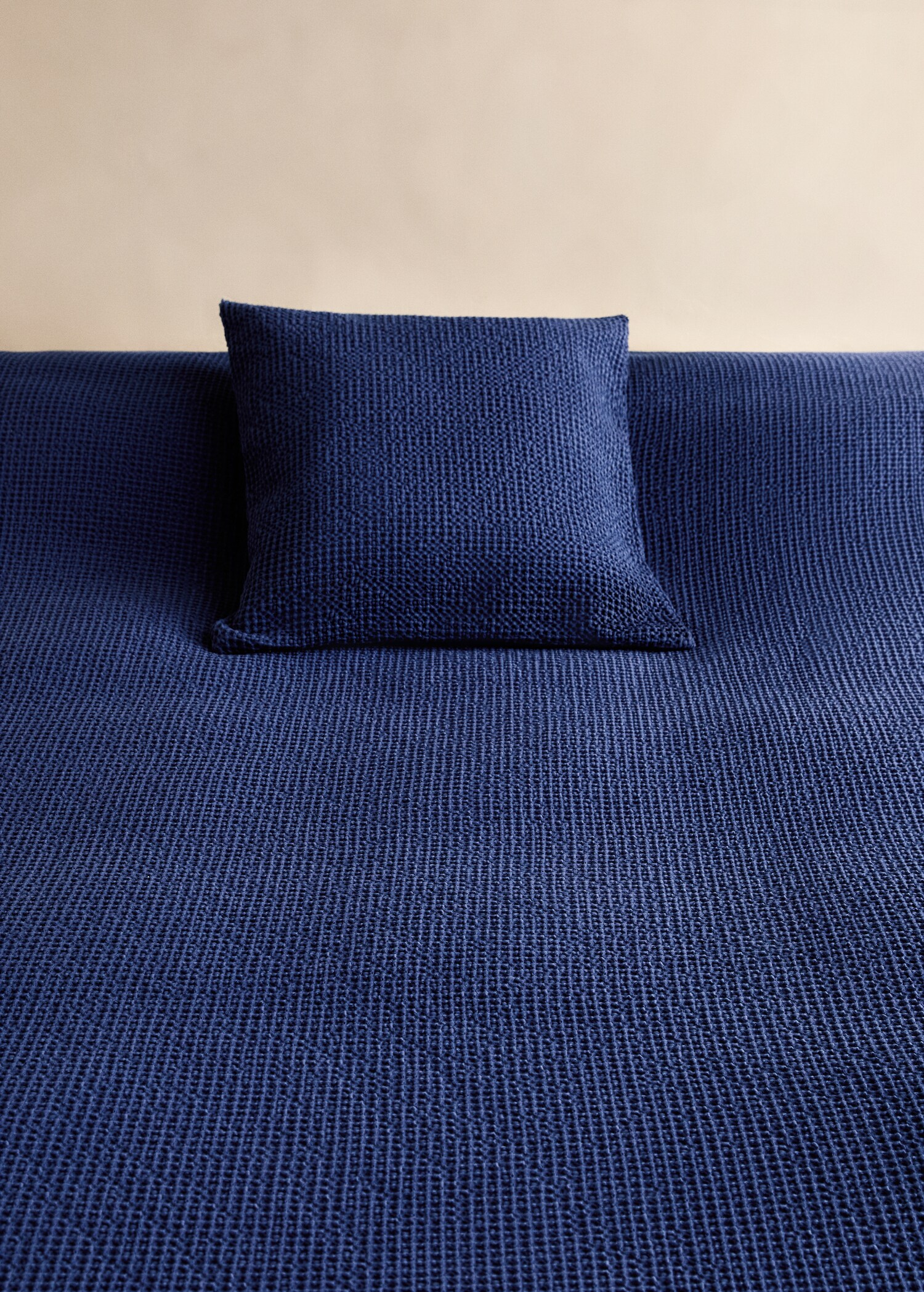 Sängöverkast i våfflad bomull garment-dyed för 130/150 cm säng - Detaljer om artikeln 7