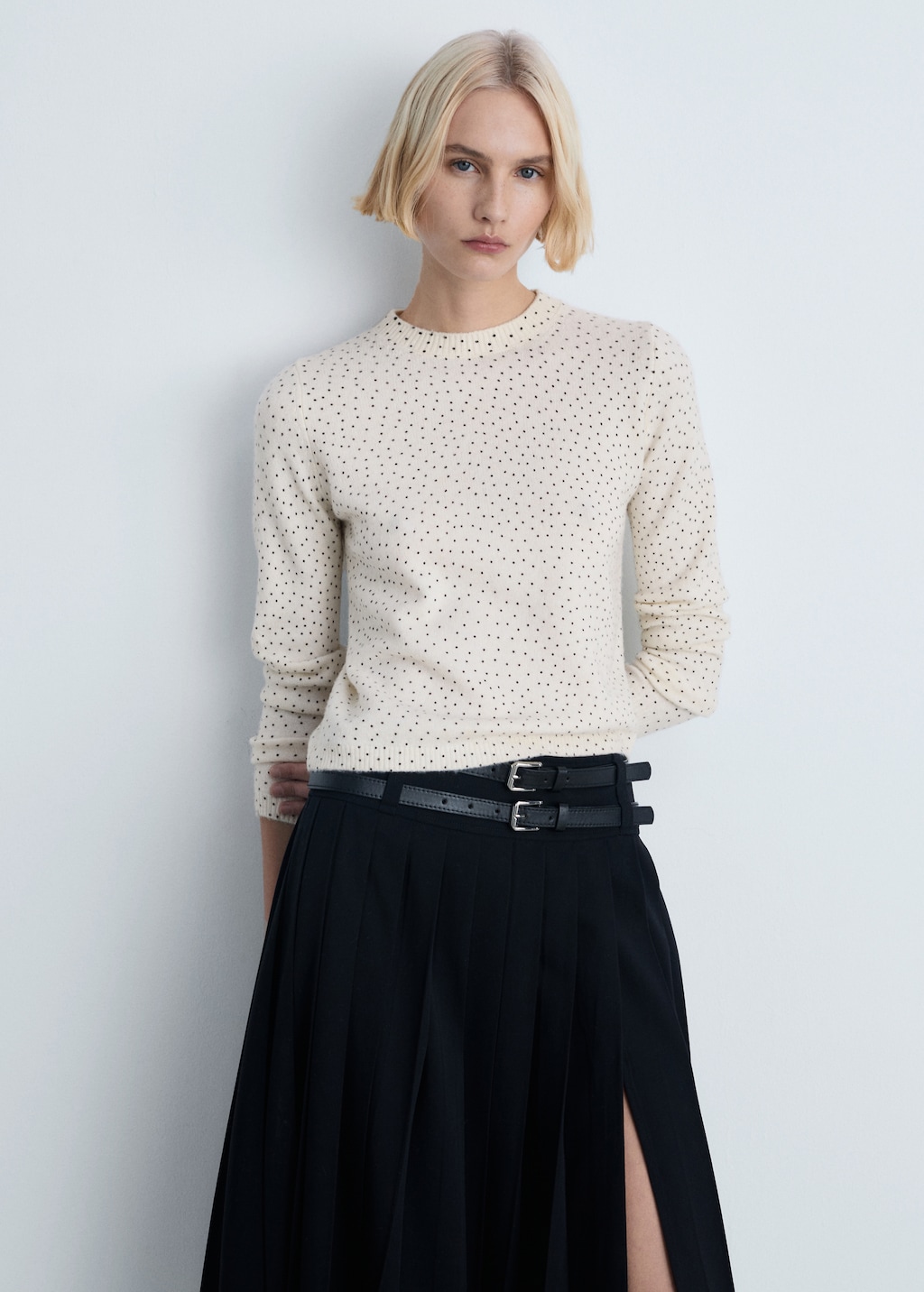 サイズ3 UE POLKA DOT CREW NECK KNIT $_12.JPG?set_id=880000500F