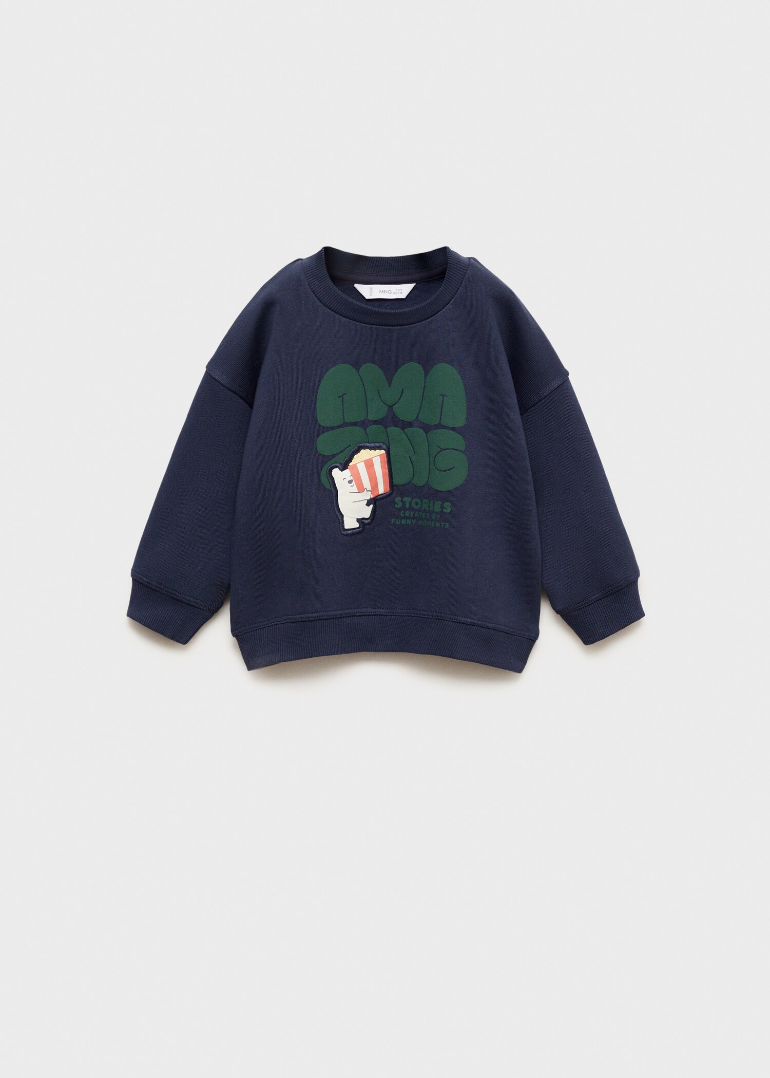 Sudadera estampado relieve - Artículo sin modelo