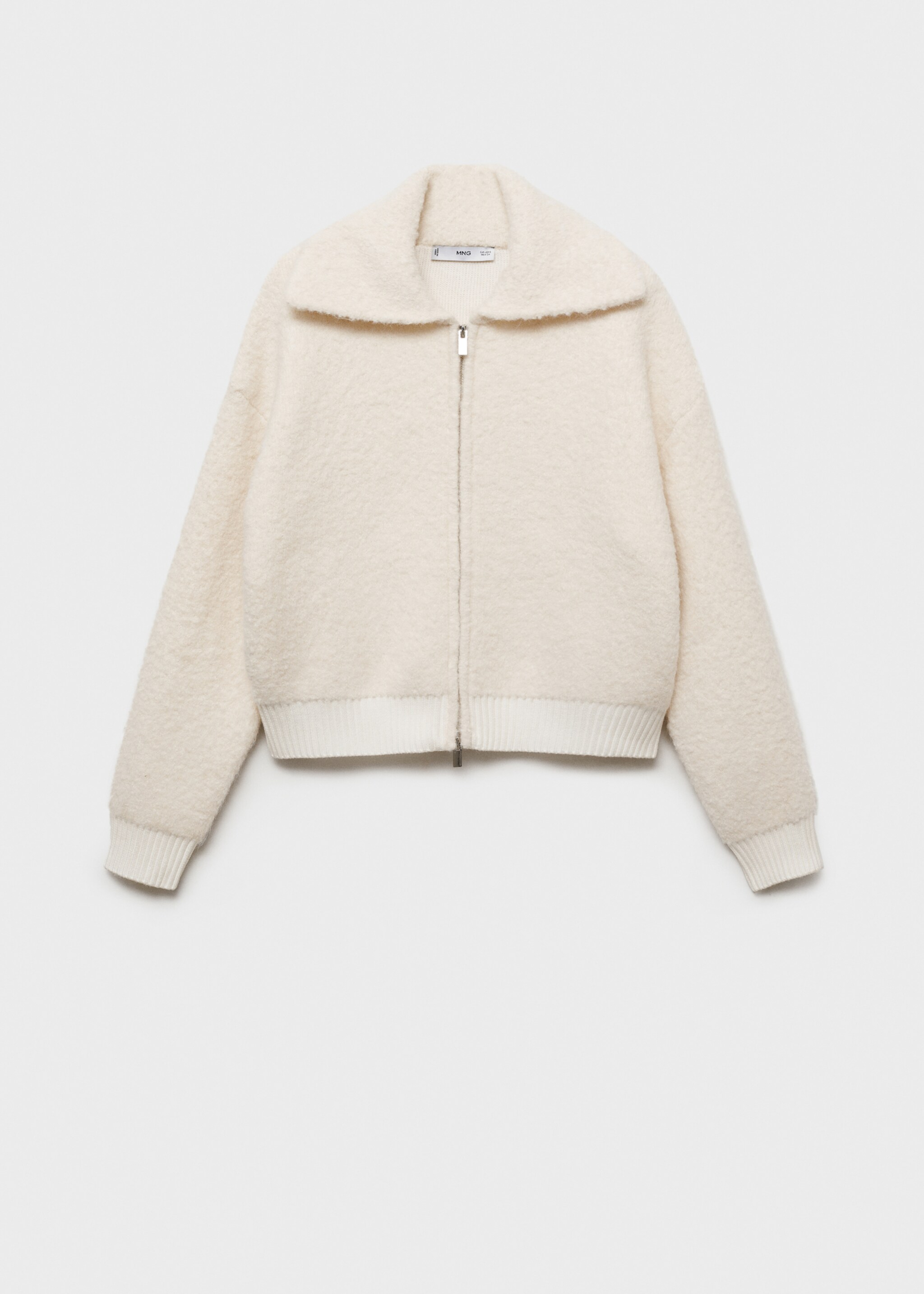 Veste laine mélangée tissu bouclette - Article sans modèle