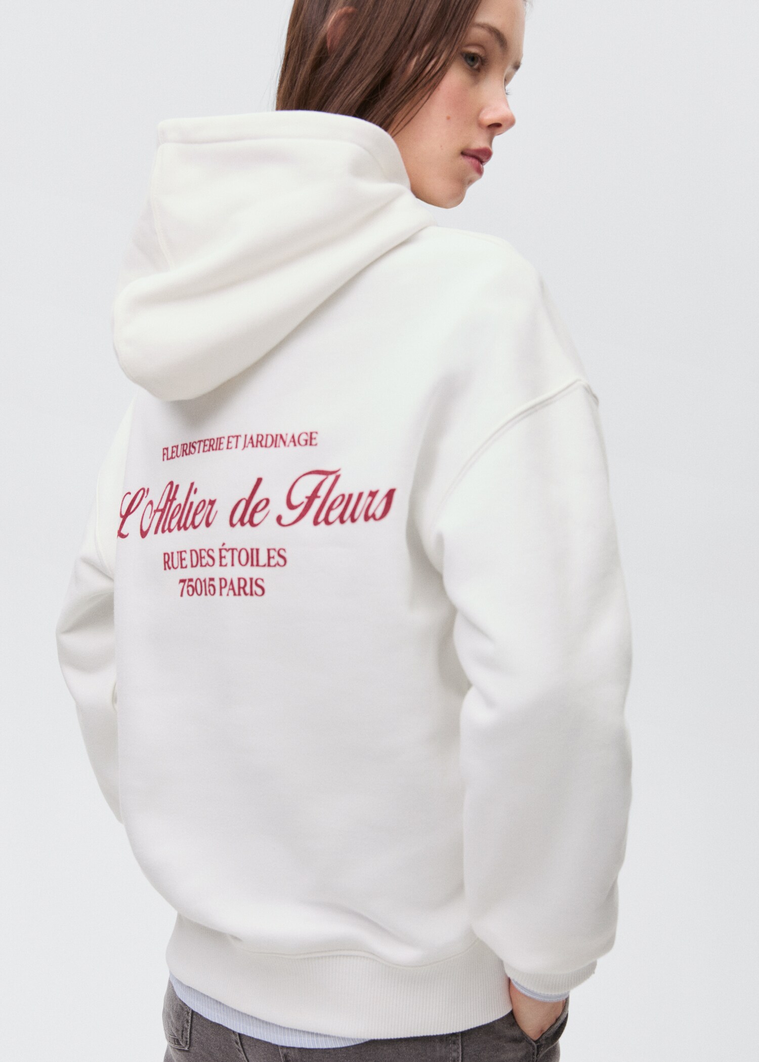 Sudadera capucha mensaje - Reverso del artículo
