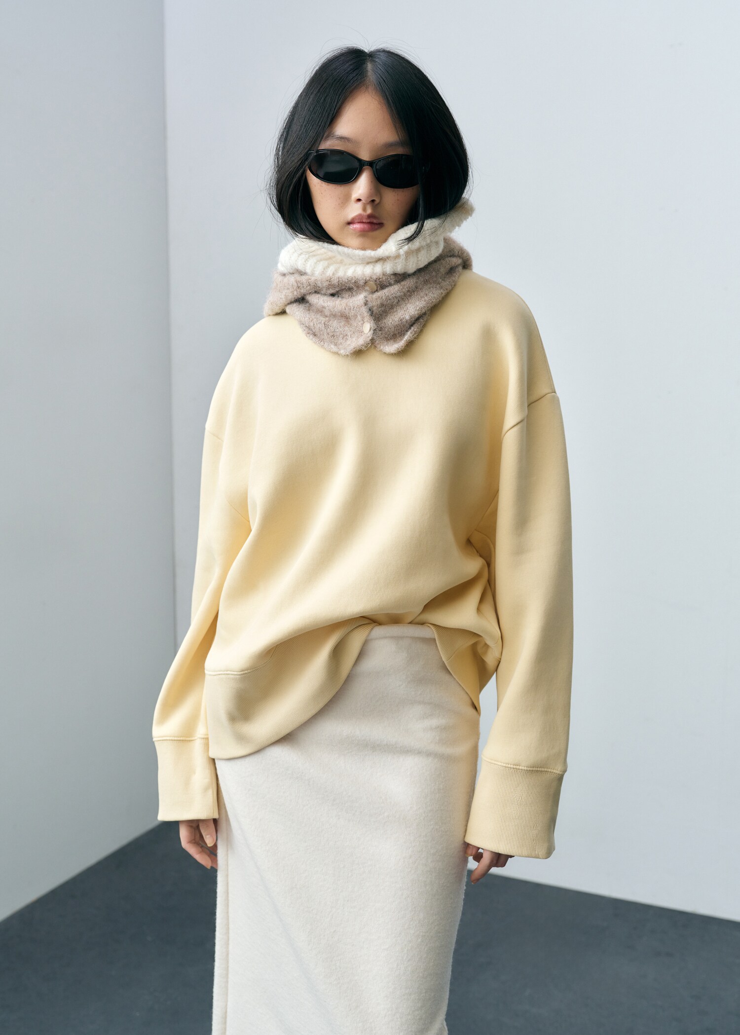 Sudadera oversize algodón - Plano medio