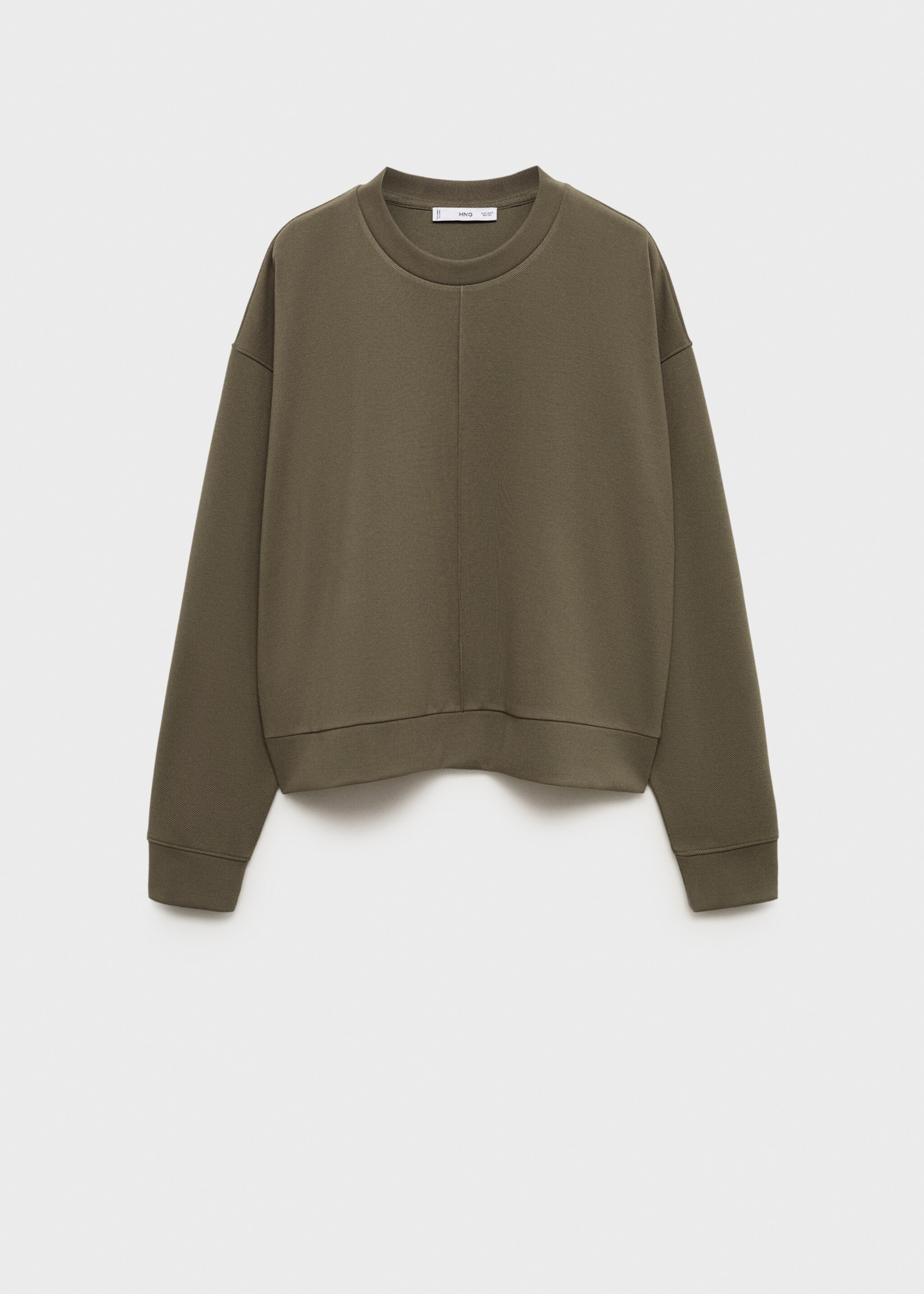 Crew-neck sweatshirt with stitching detail - Article without model