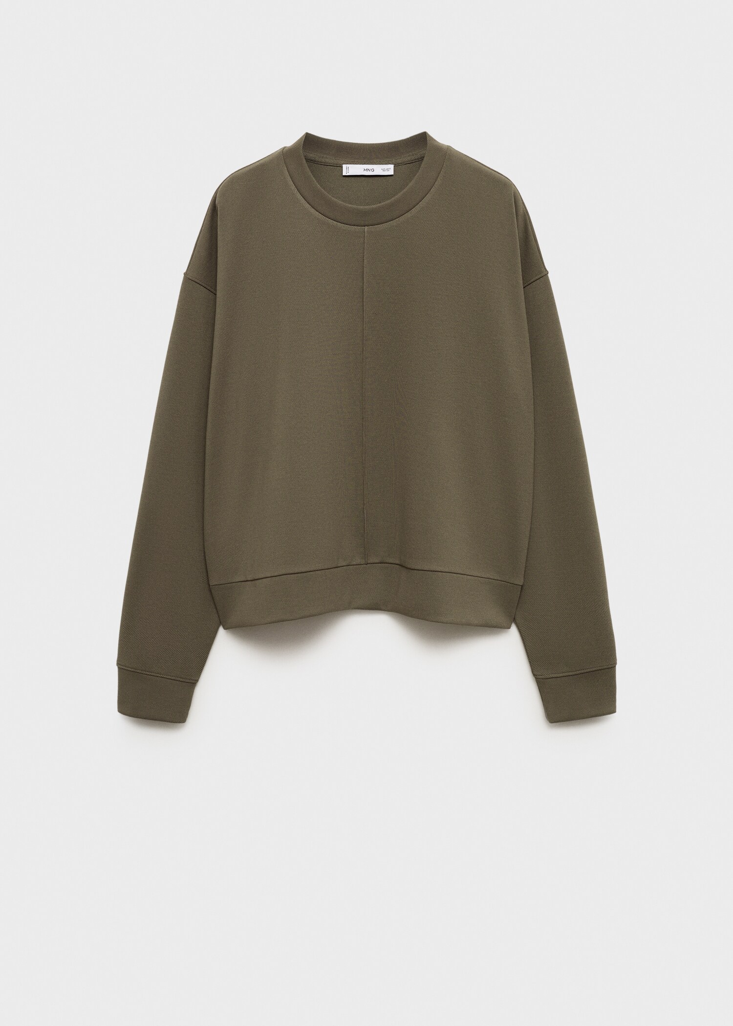 Crew-neck sweatshirt with stitching detail - Article without model