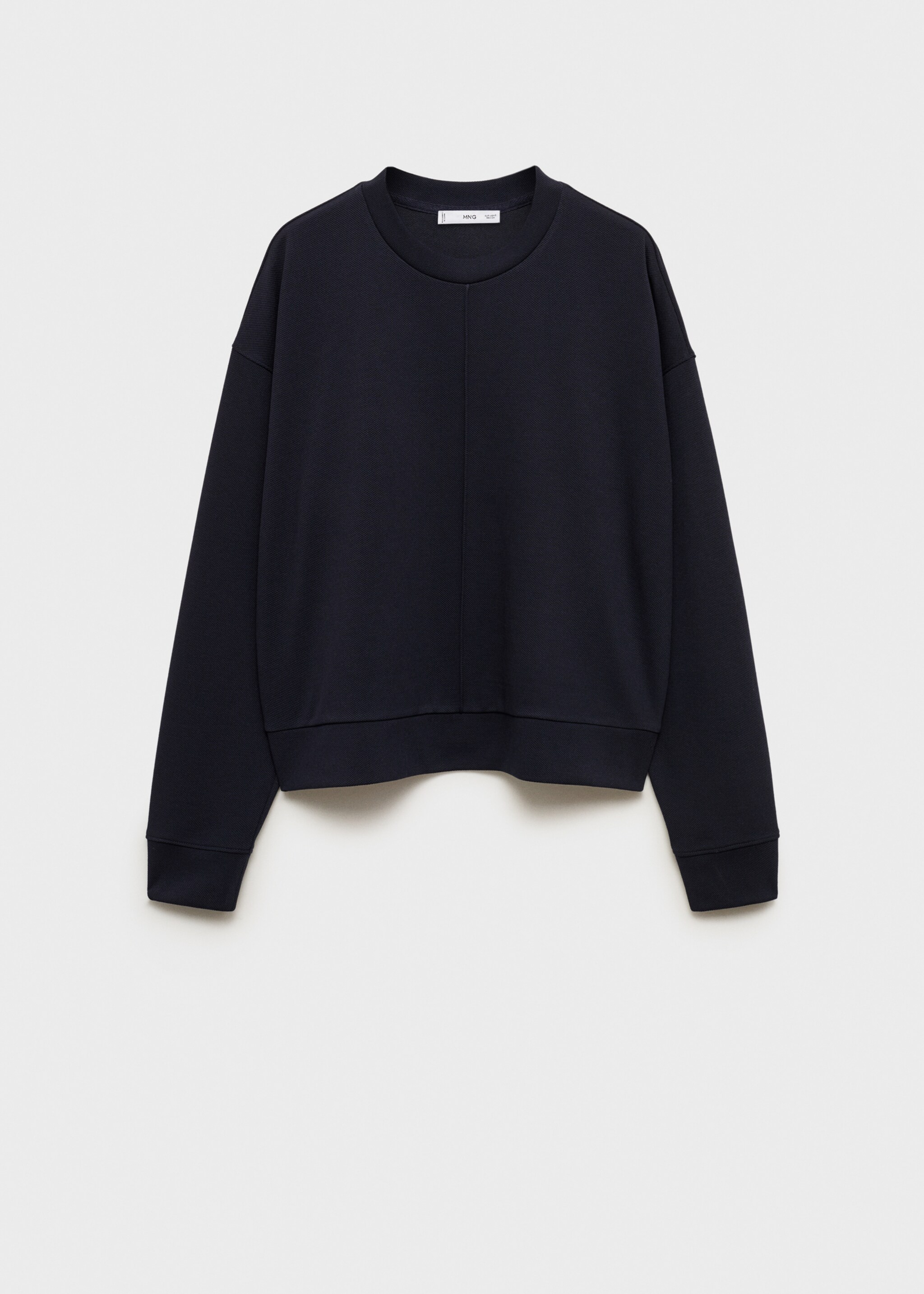 Crew-neck sweatshirt with stitching detail - Article without model