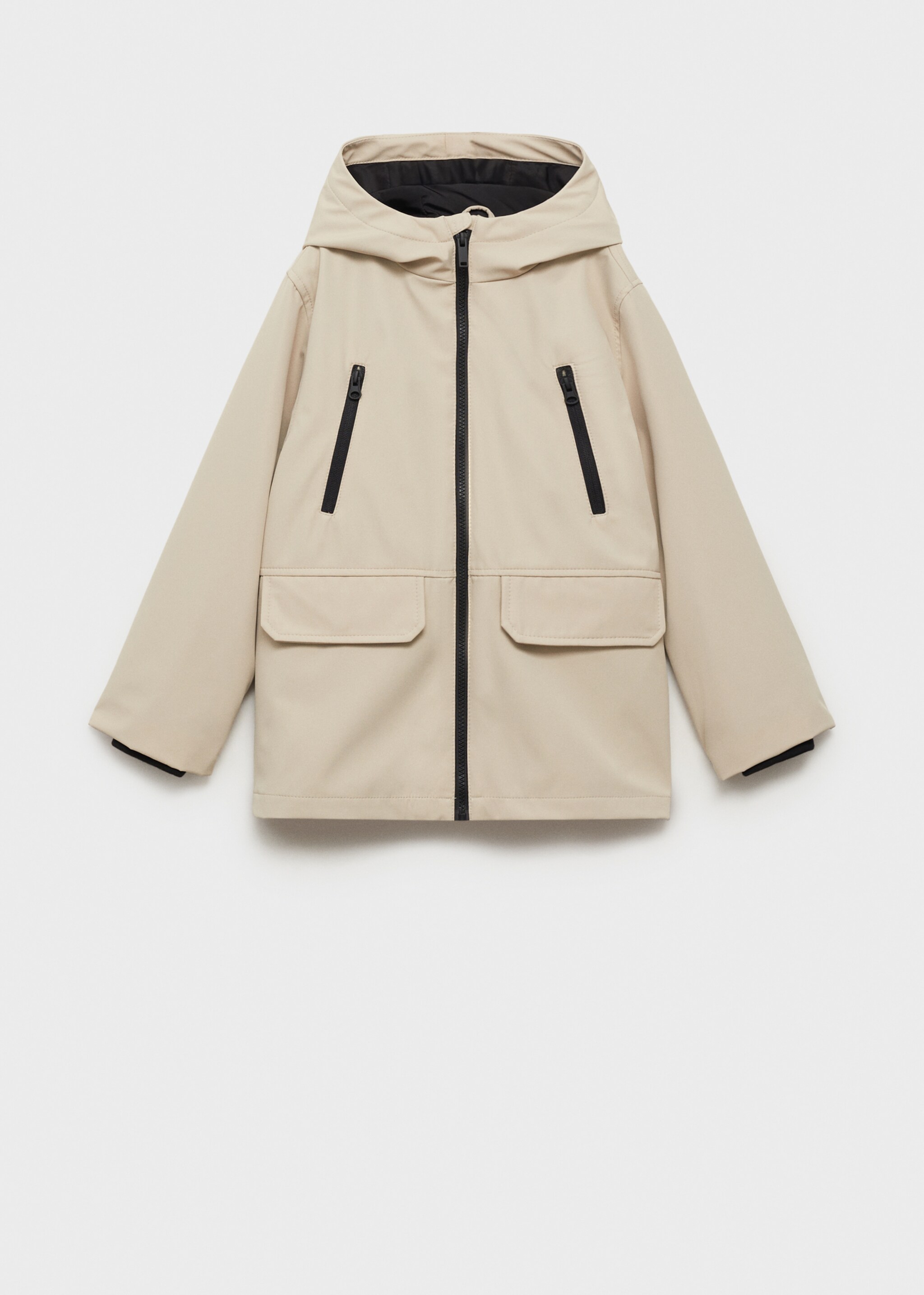 Hooded parka with pocket - Article without model