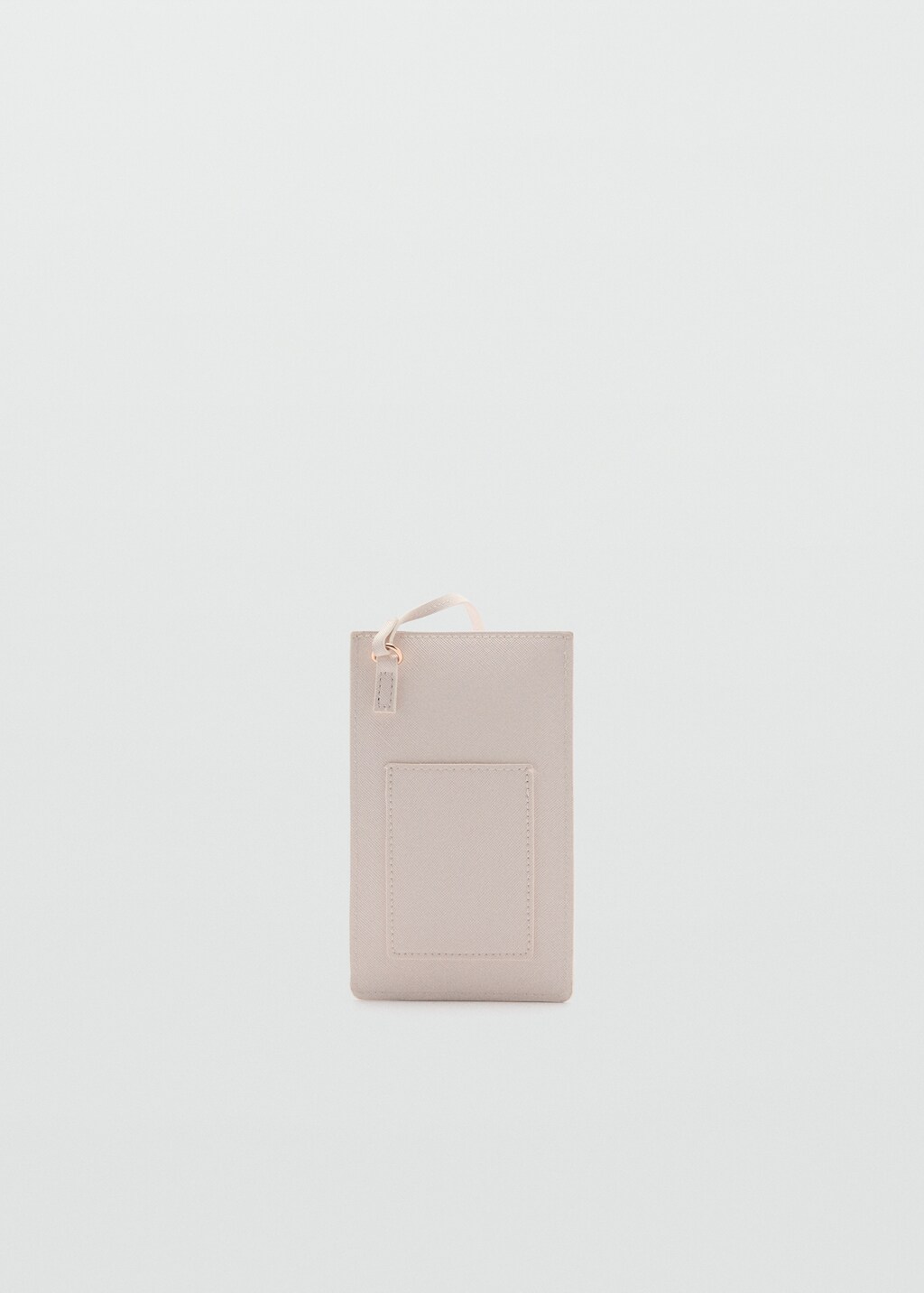 Saffiano-effect crossbody cell phone case