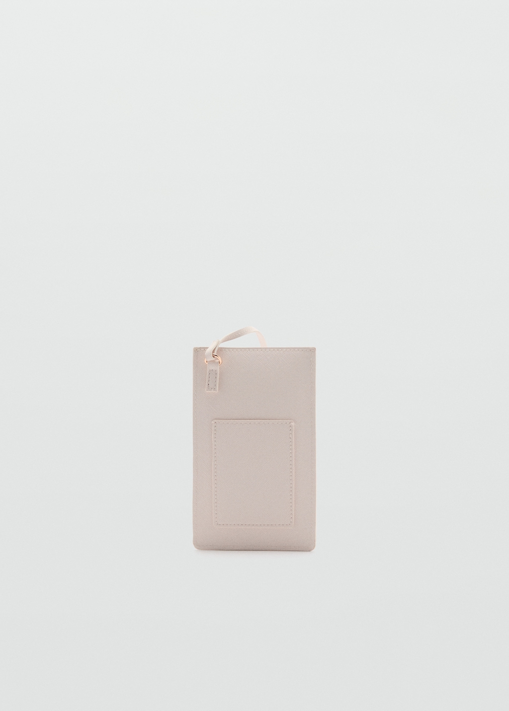 Saffiano-effect crossbody cell phone case