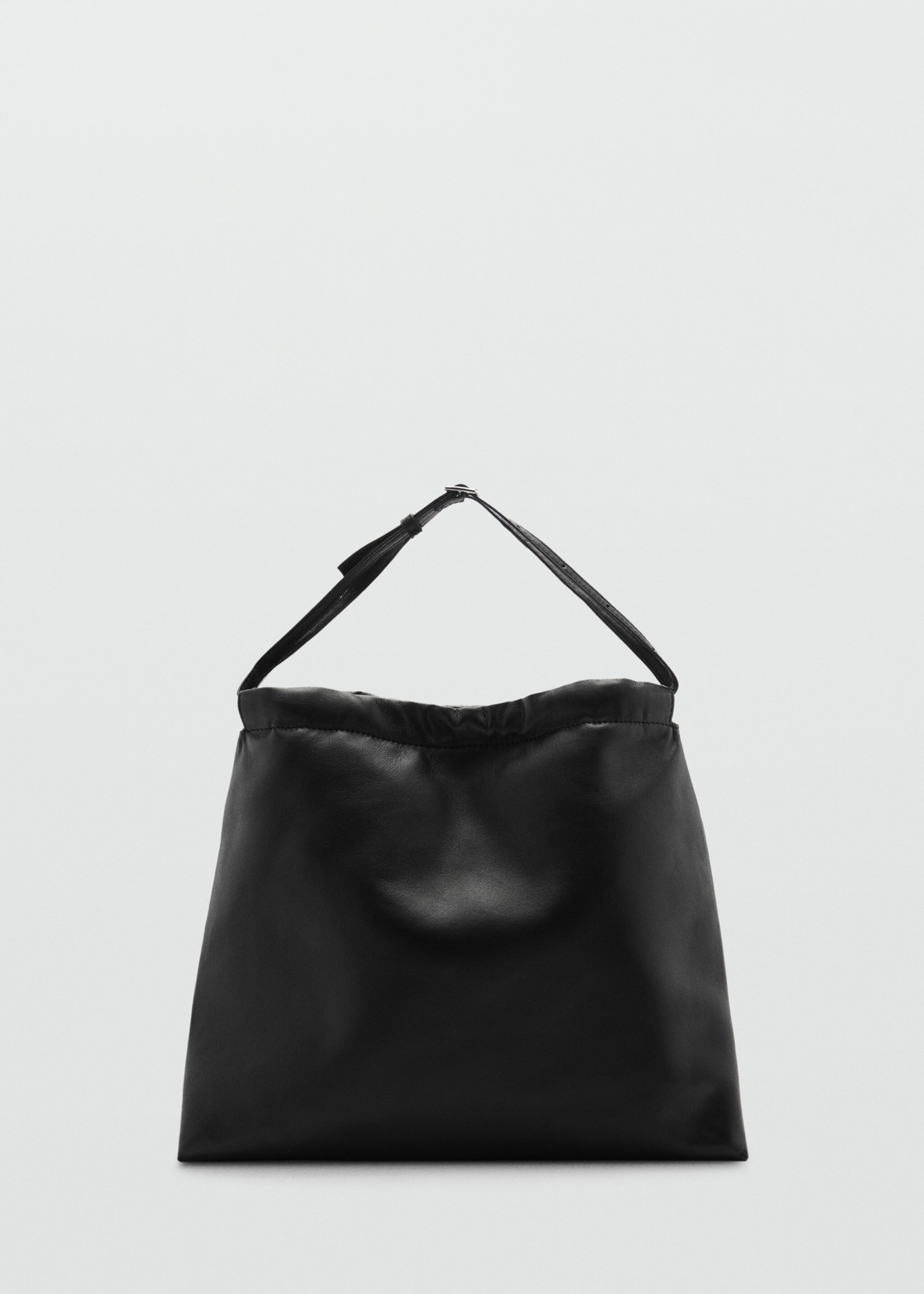 Sac bandoulière en cuir avec fermeture froncée - Article sans modèle