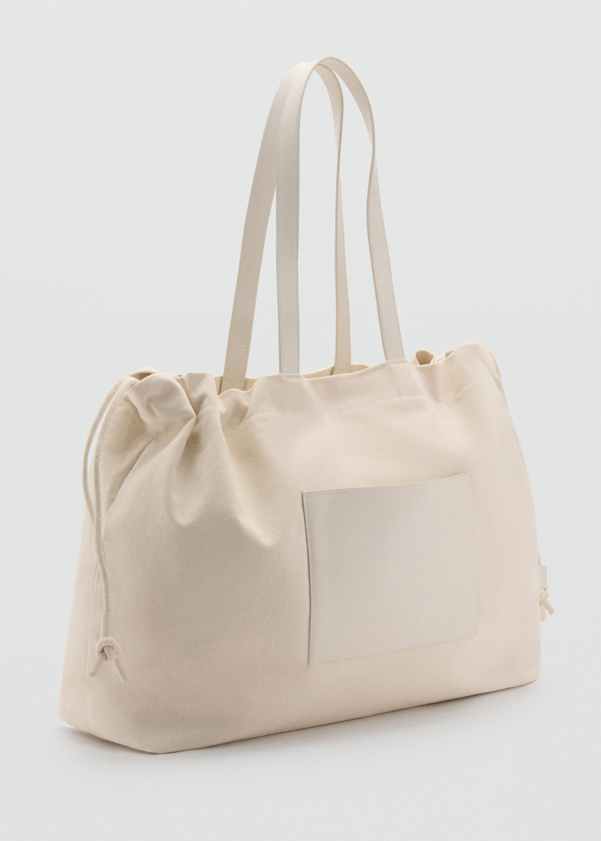 Leather-blend shopper bag - Medium plane