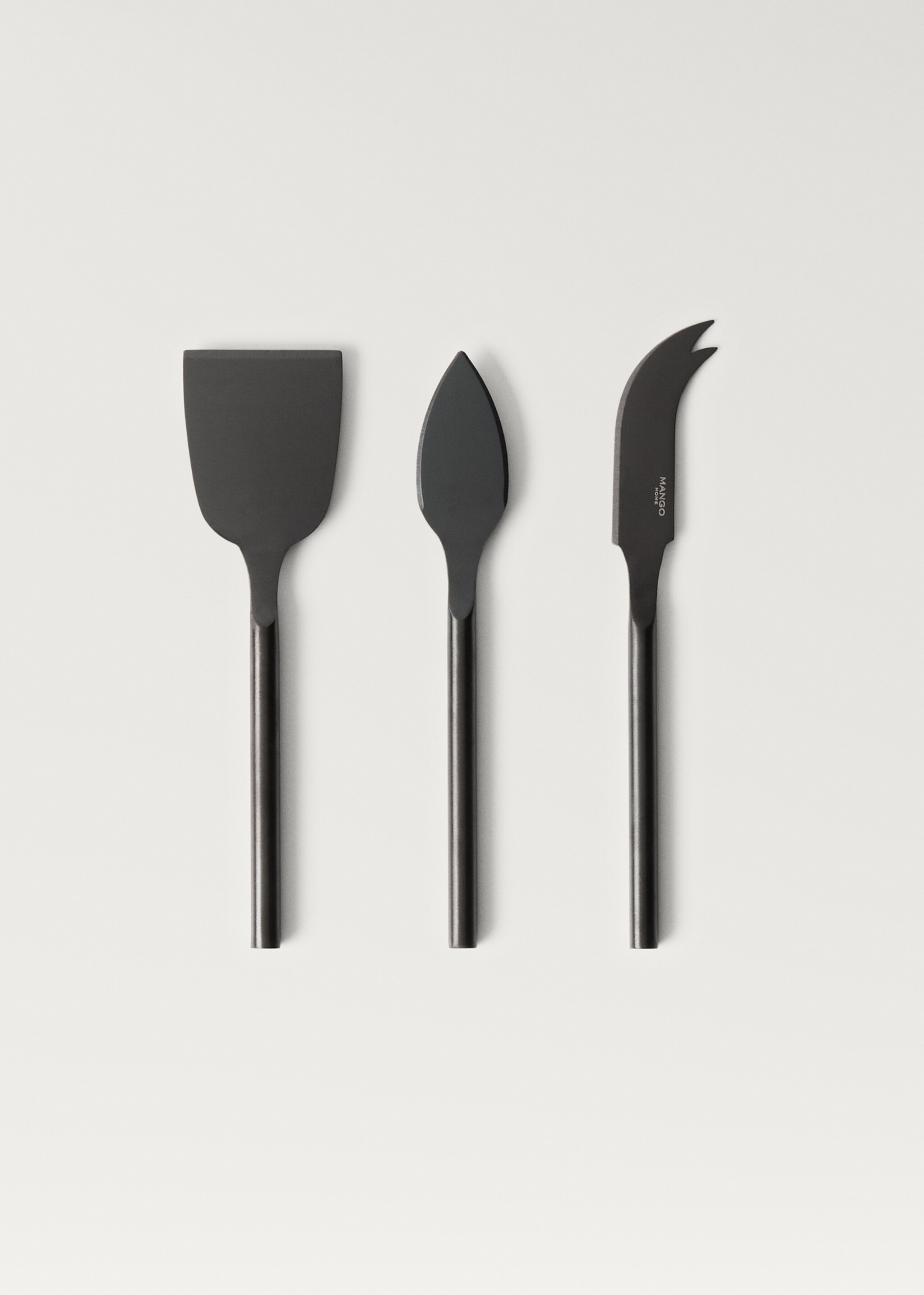 Set cuchillos queso 3 piezas acero mate - Artículo sin modelo