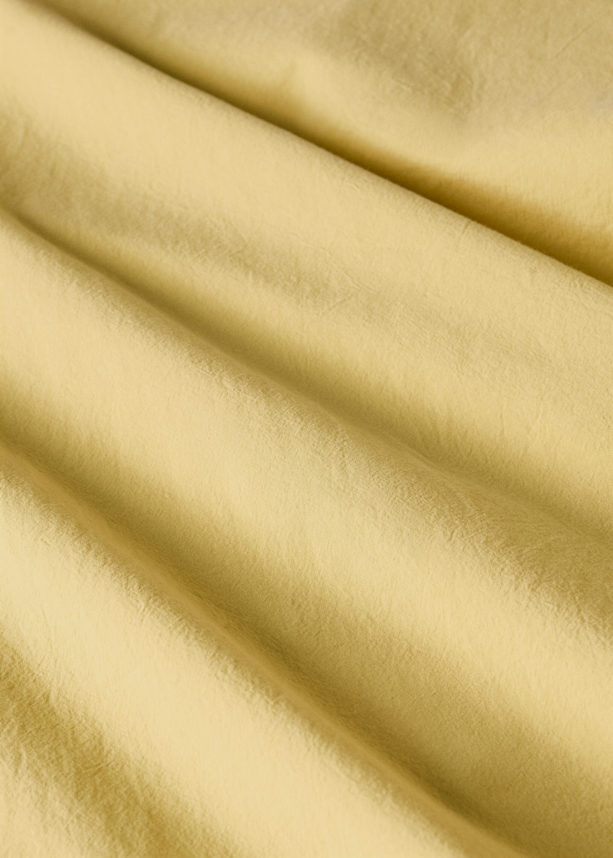 Children's washed cotton double-stitched pillowcase 30x50 cm - Details of the article 1, Mustard. Ref: 87053317-00.
