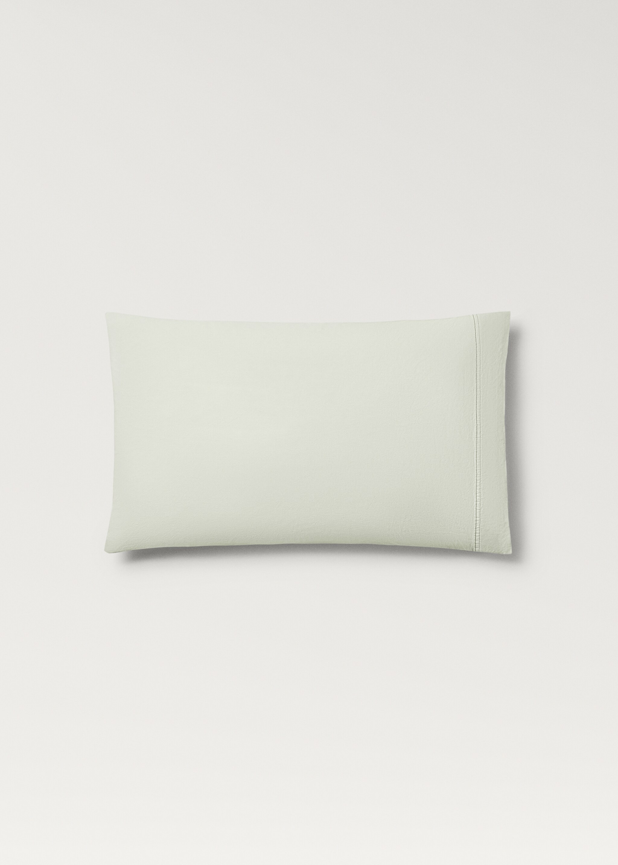 Children's washed cotton double-stitched pillowcase 30x50 cm - Article without model, Forest Green. Ref: 87053317-00.