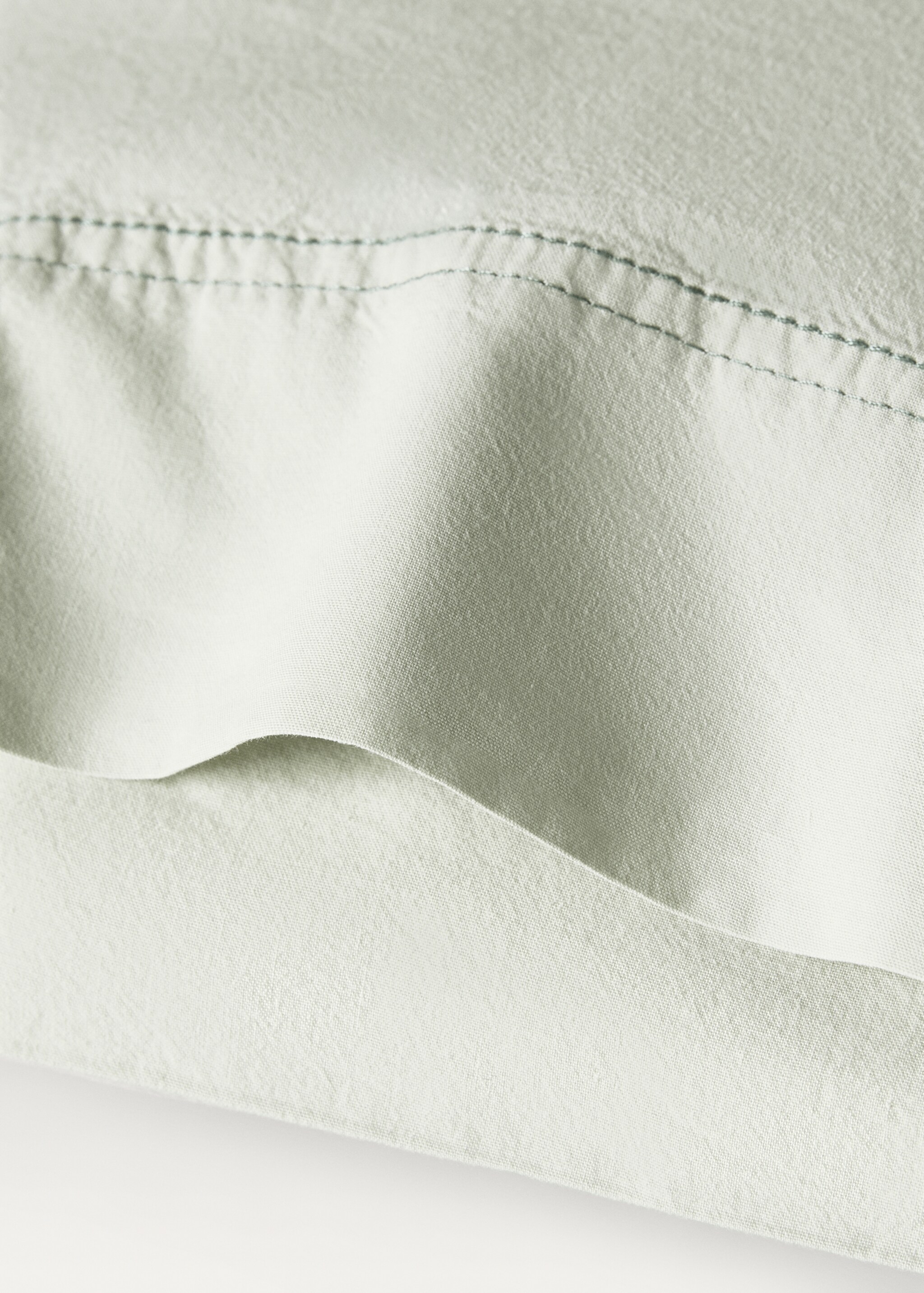 Children's washed cotton double-stitched pillowcase 30x50 cm - Details of the article 2, Forest Green. Ref: 87053317-00.