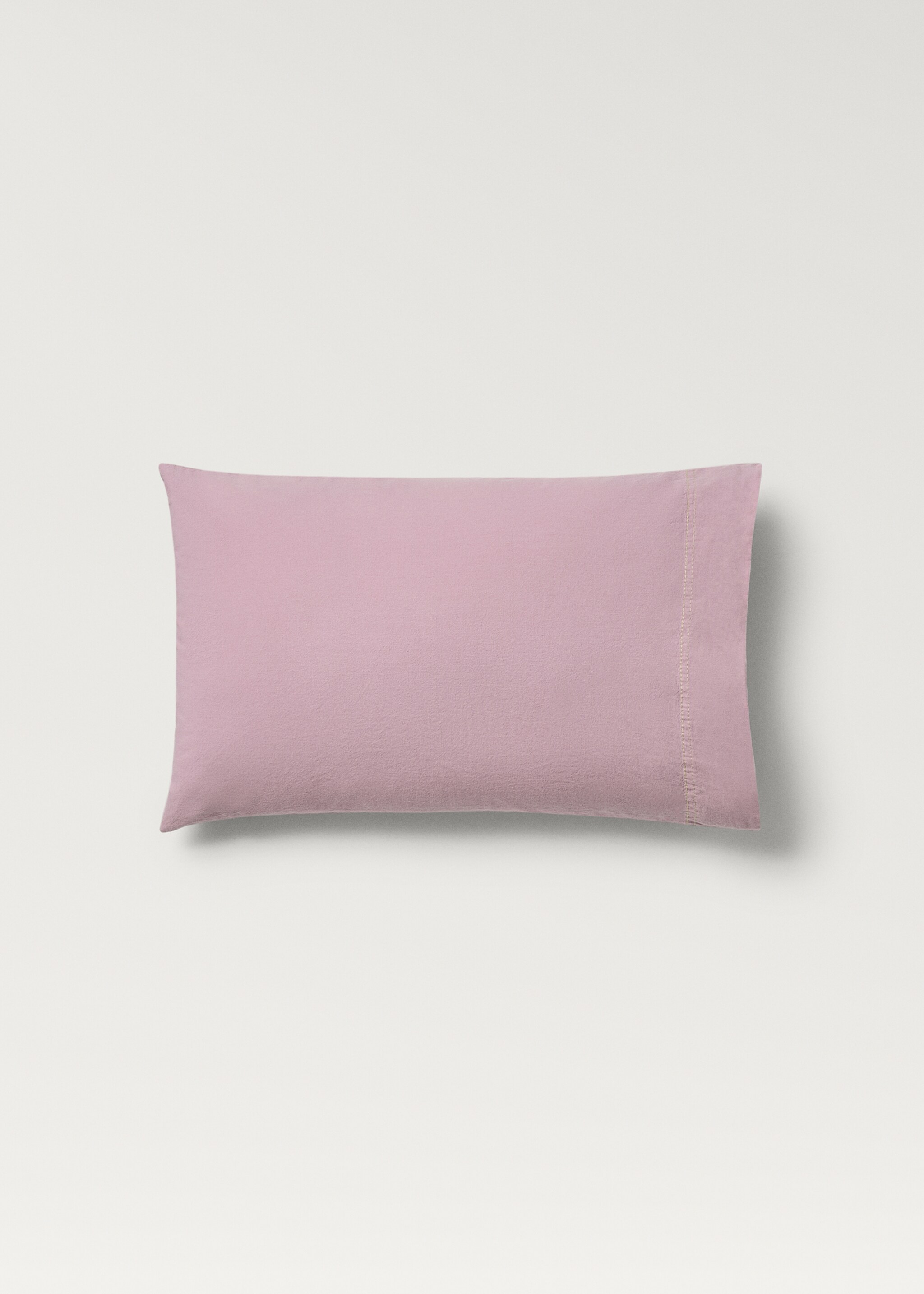 Children's washed cotton double-stitched pillowcase 30x50 cm - Article without model, Lilac. Ref: 87053317-00.