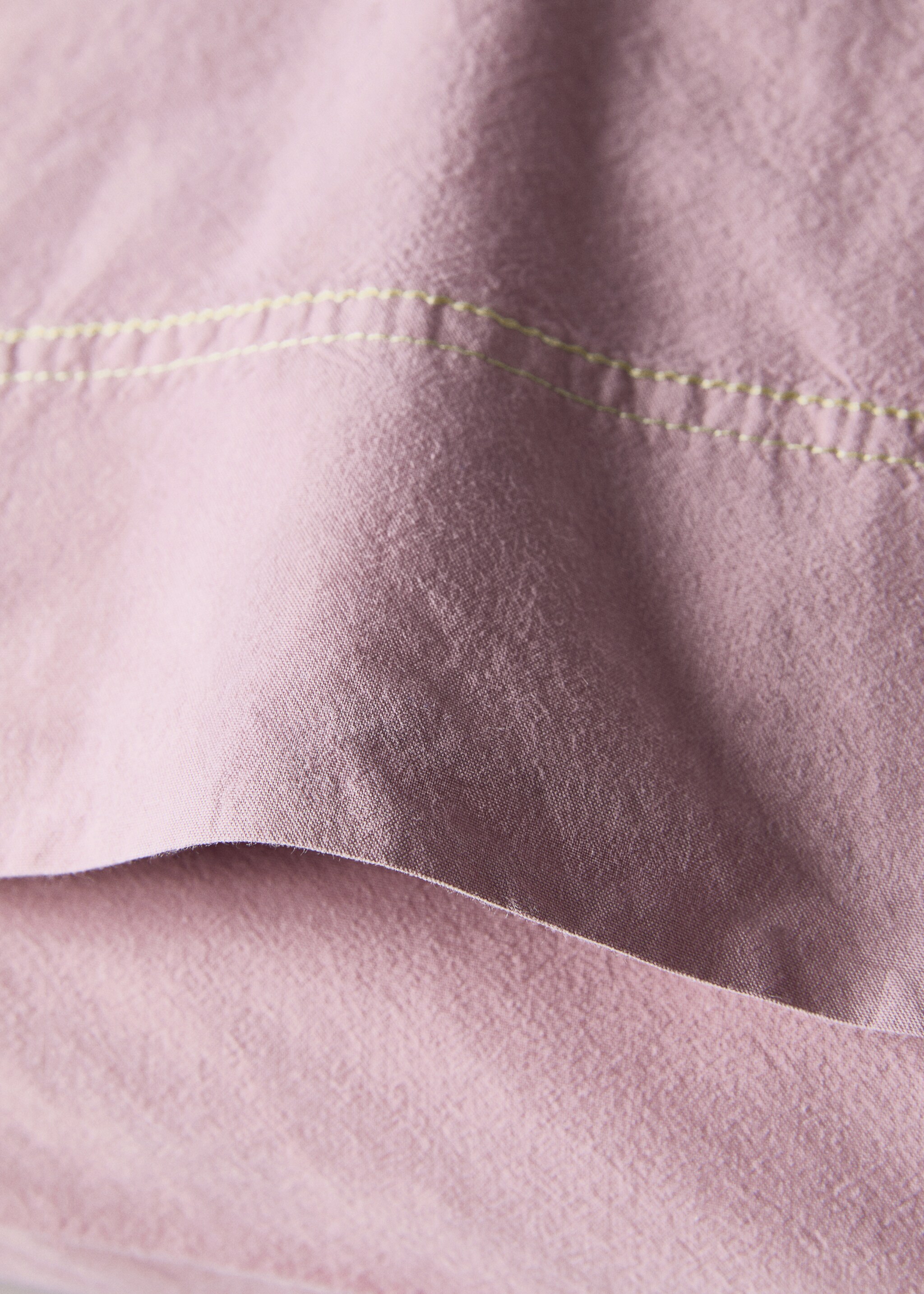 Children's washed cotton double-stitched pillowcase 30x50 cm - Details of the article 1, Lilac. Ref: 87053317-00.