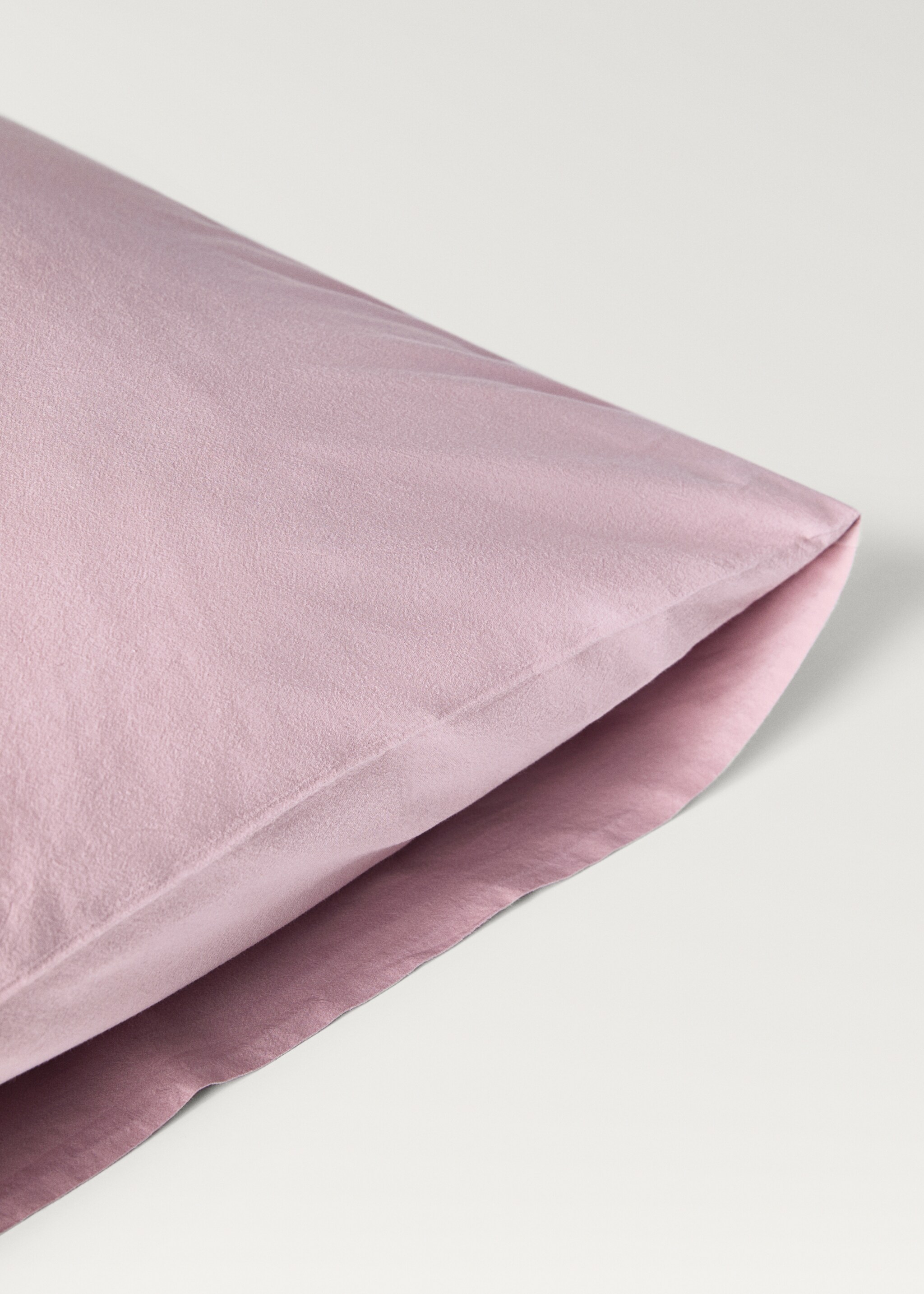 Children's washed cotton double-stitched pillowcase 30x50 cm - Details of the article 2, Lilac. Ref: 87053317-00.