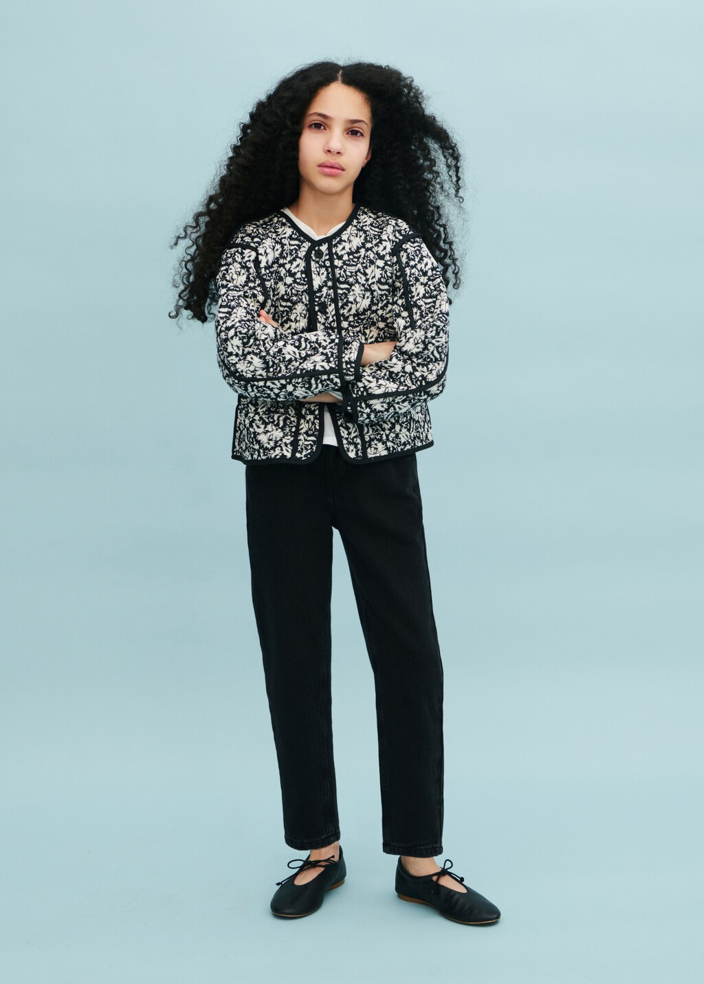 Printed quilted jacket - Kids | MANGO USA