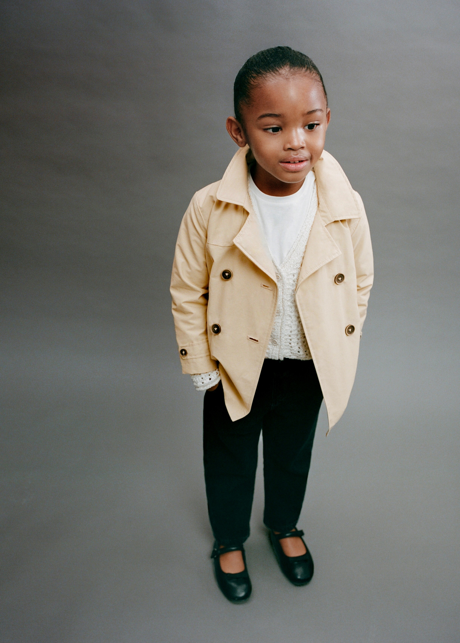 Buttons trench waistcoat Kids MANGO Niger