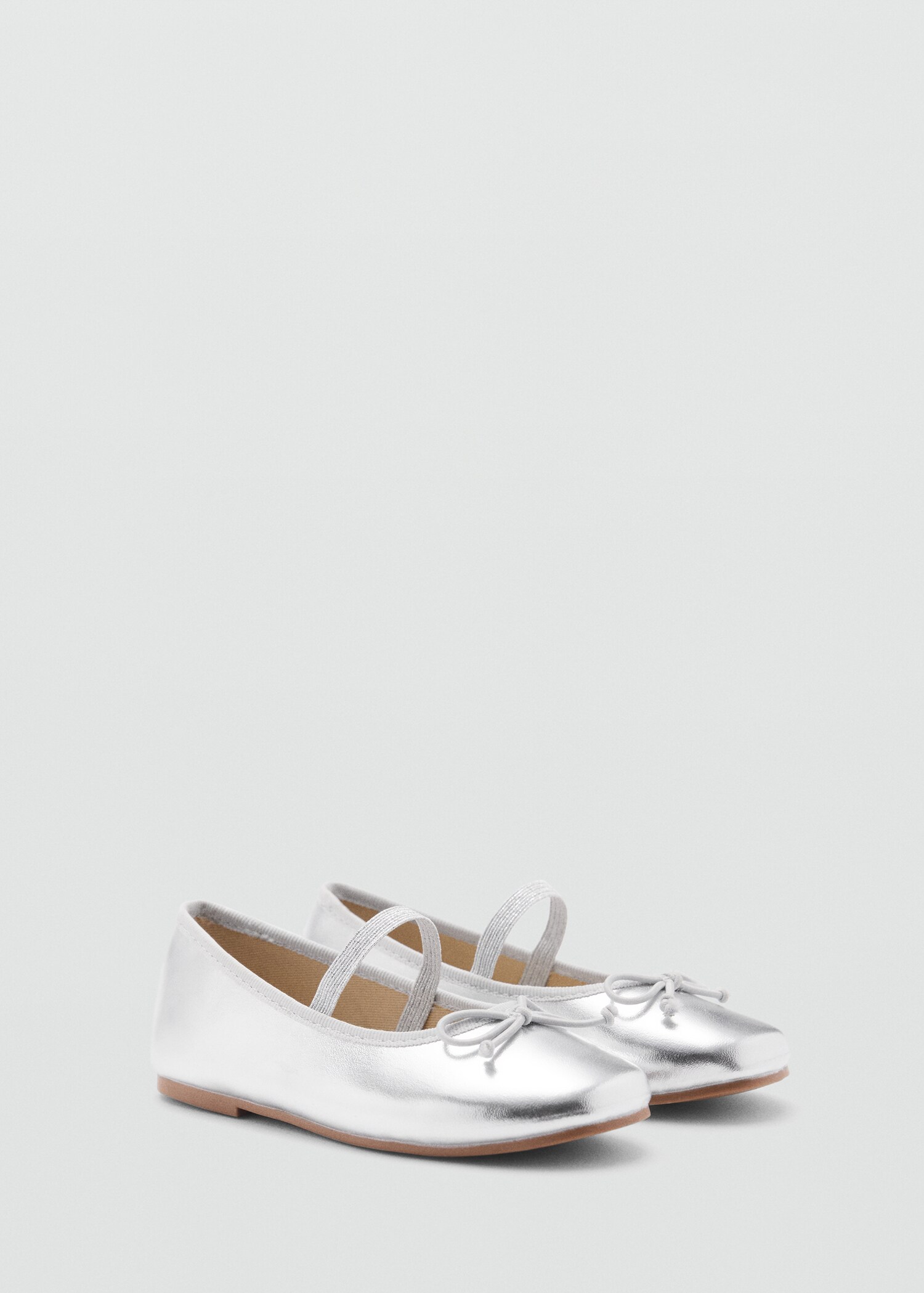 Ballet flats with metallic strap - Medium plane