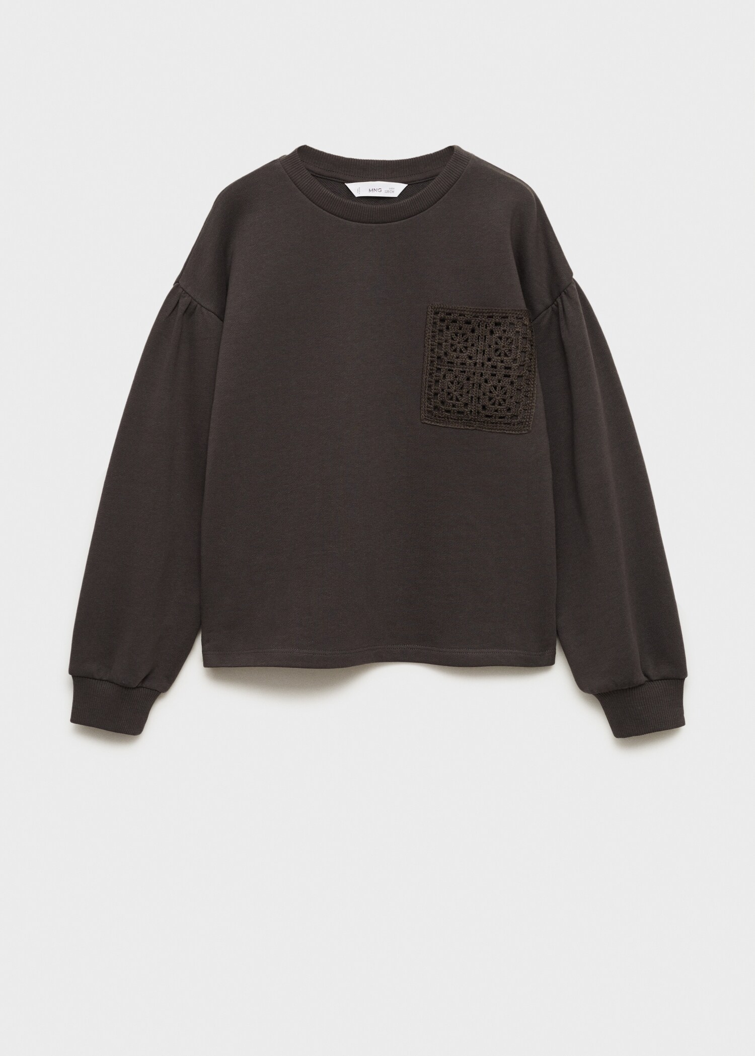 Sweatshirt med virkade detaljer - Artikel utan modell