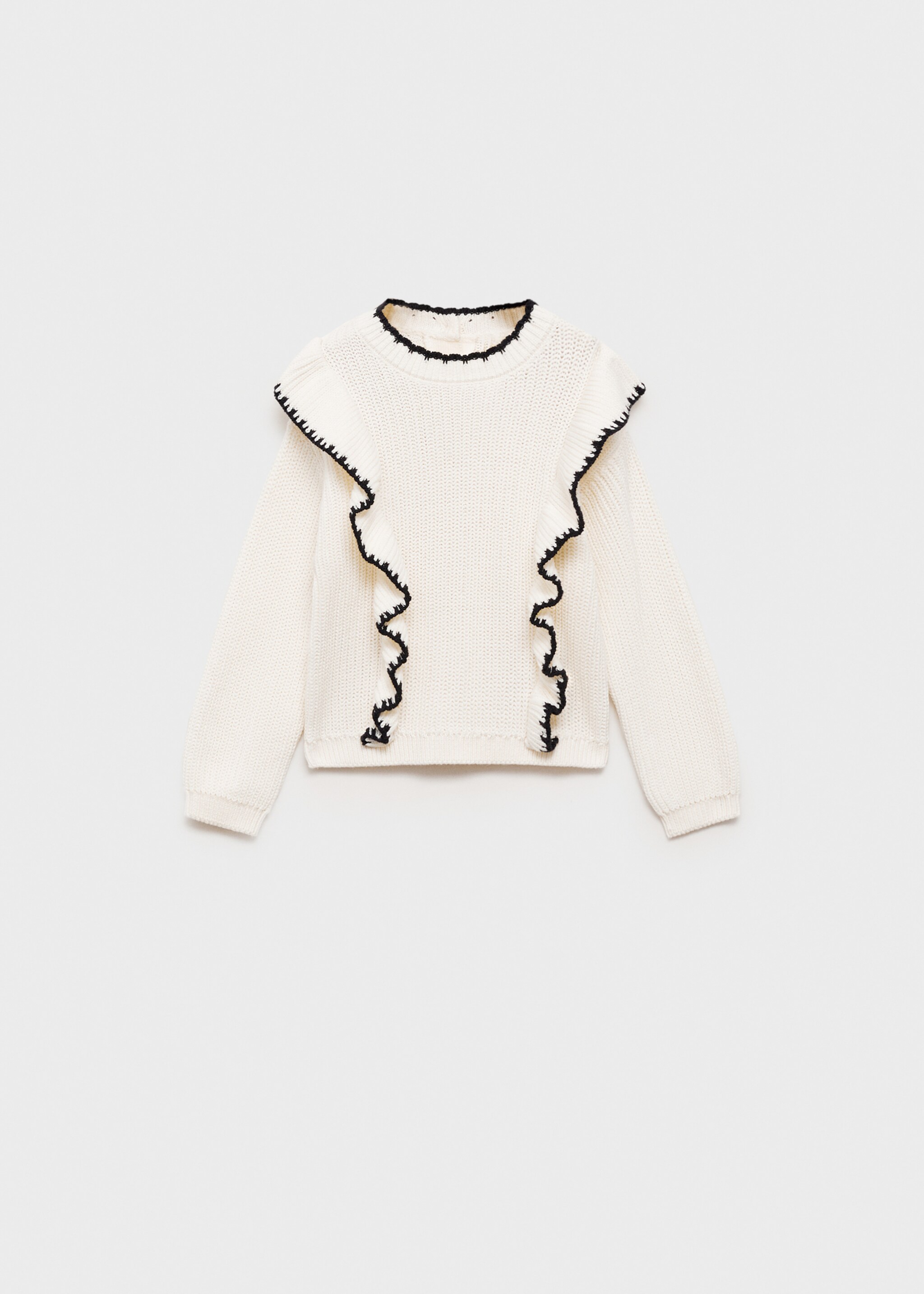 Contrast knit sweater - Article without model