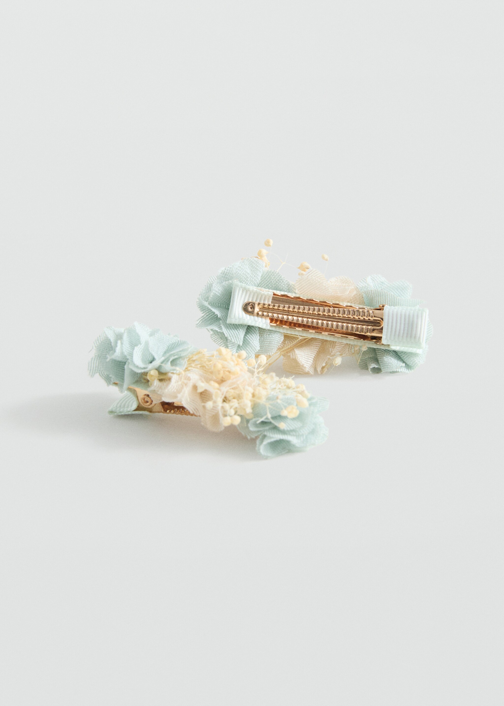 2er-Pack Haarclips mit Blumenverzierung - Mittlere Ansicht