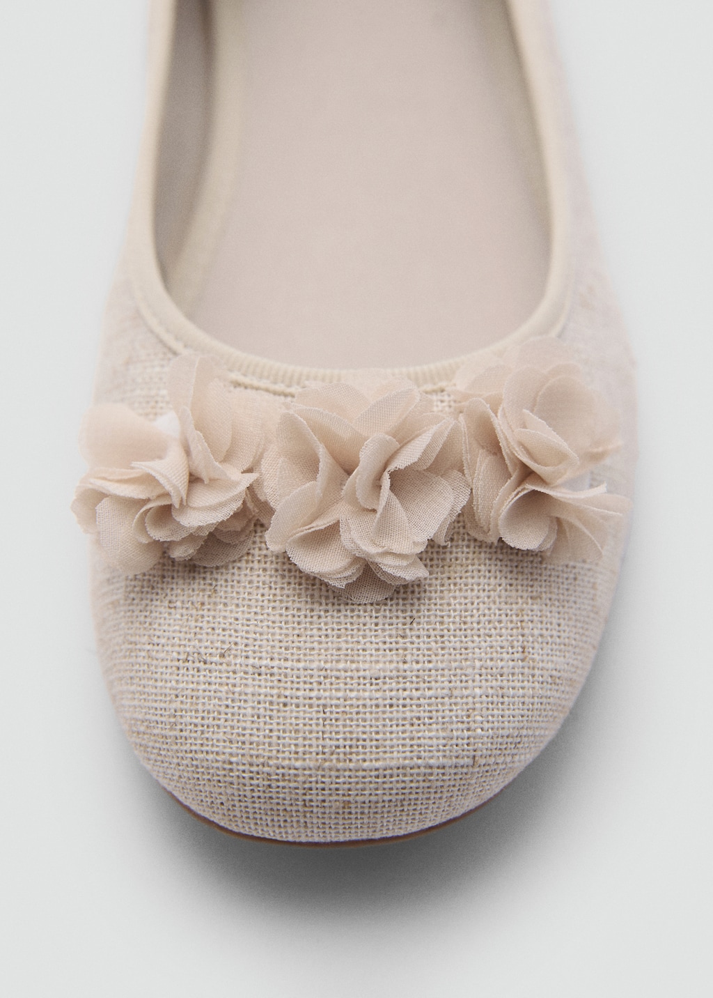 Ballet flats with flower embellishment