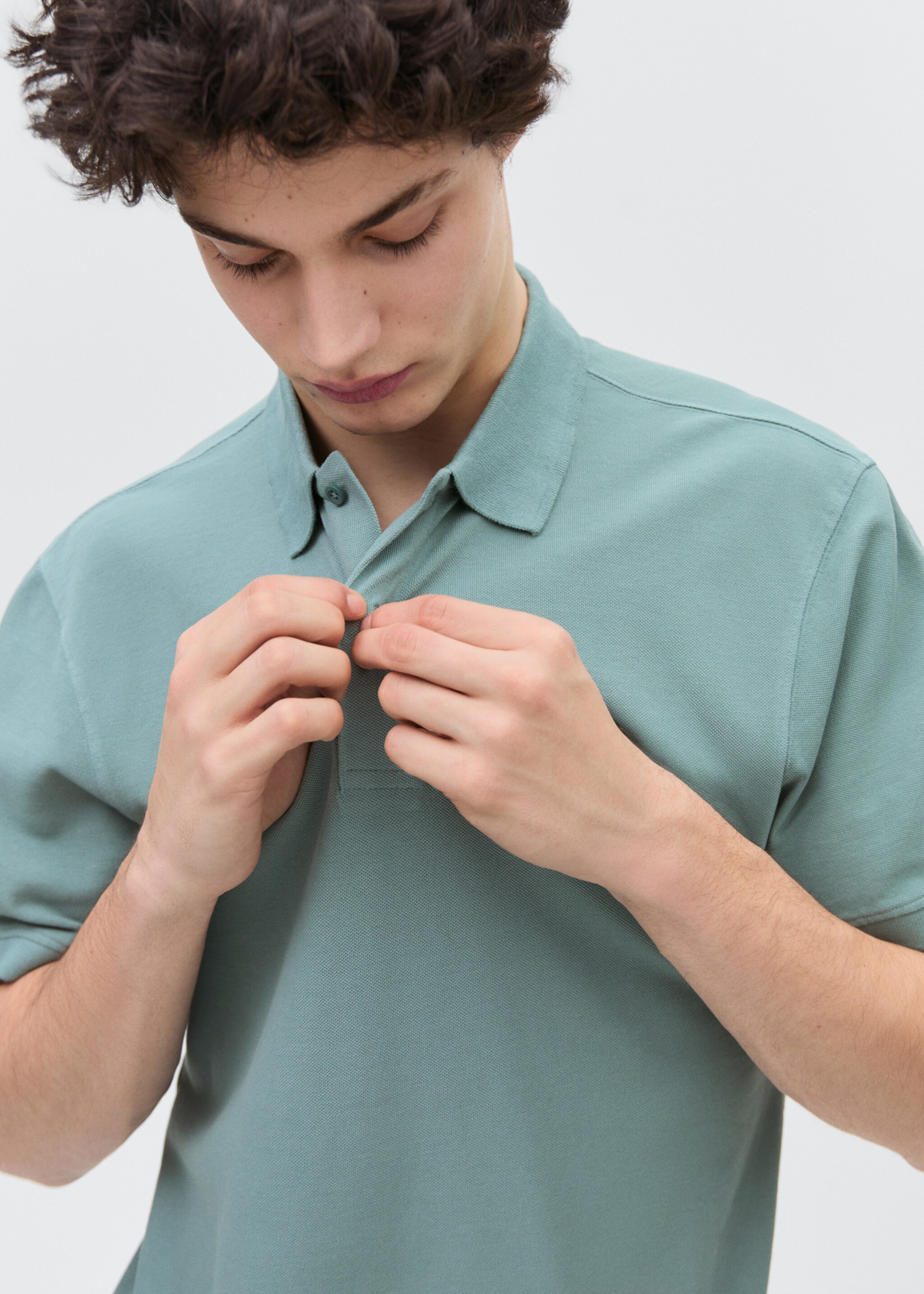 Piqué katoenen polo - Detail van het artikel 1