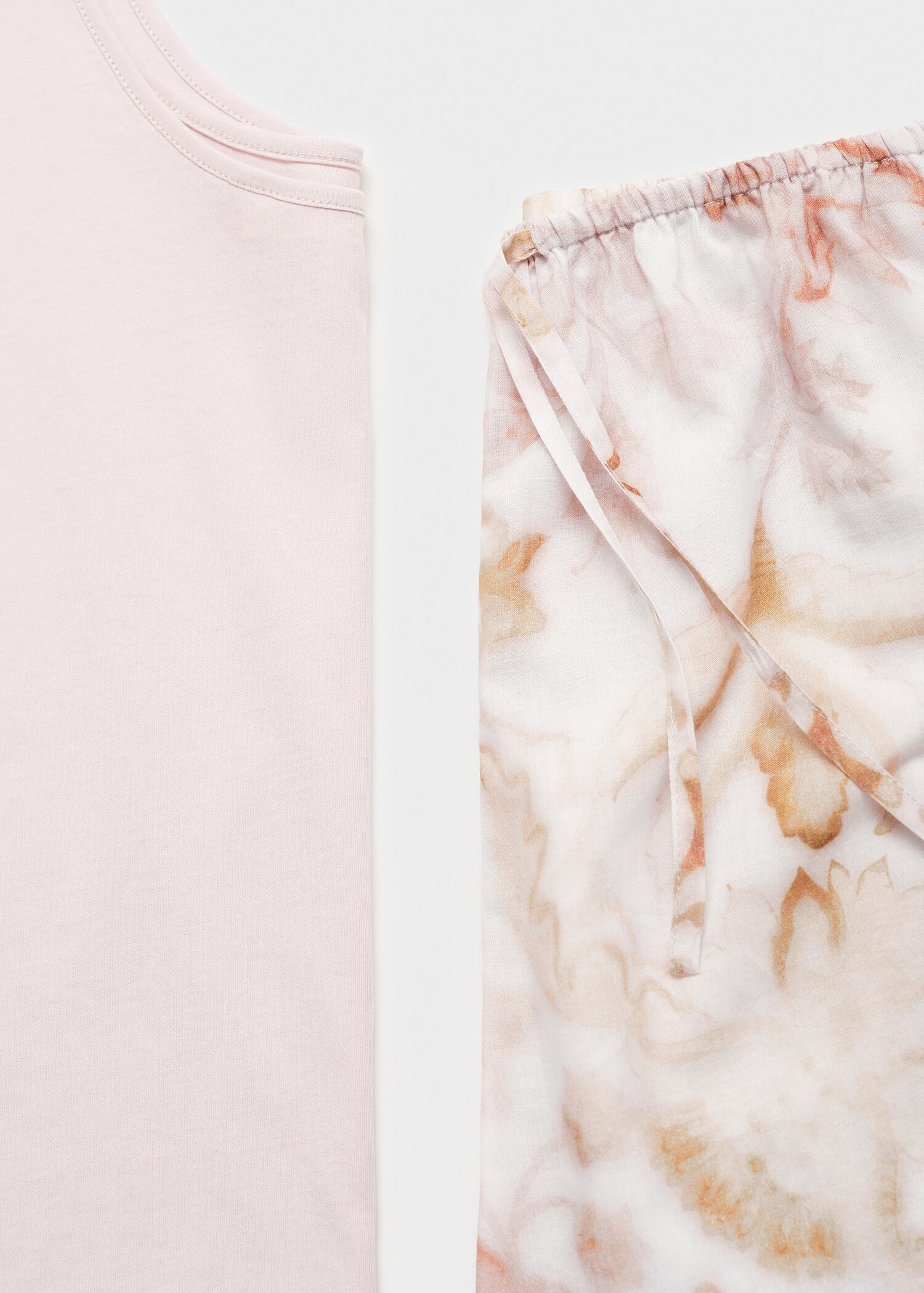 Korte pyjamabroek met bloemendetail - Detail van het artikel 0
