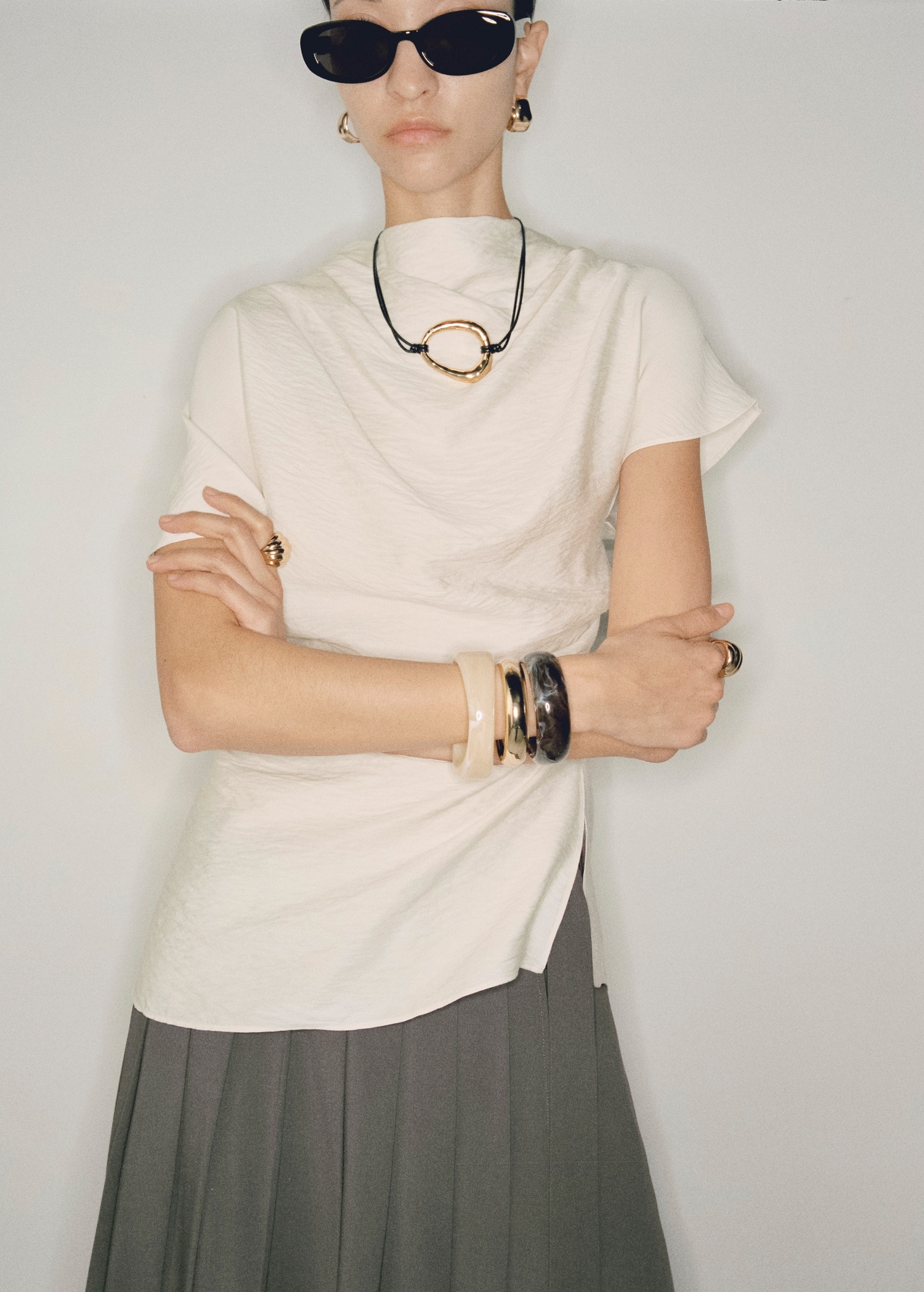 Blusa drapeada textura - Detalle del artículo 6