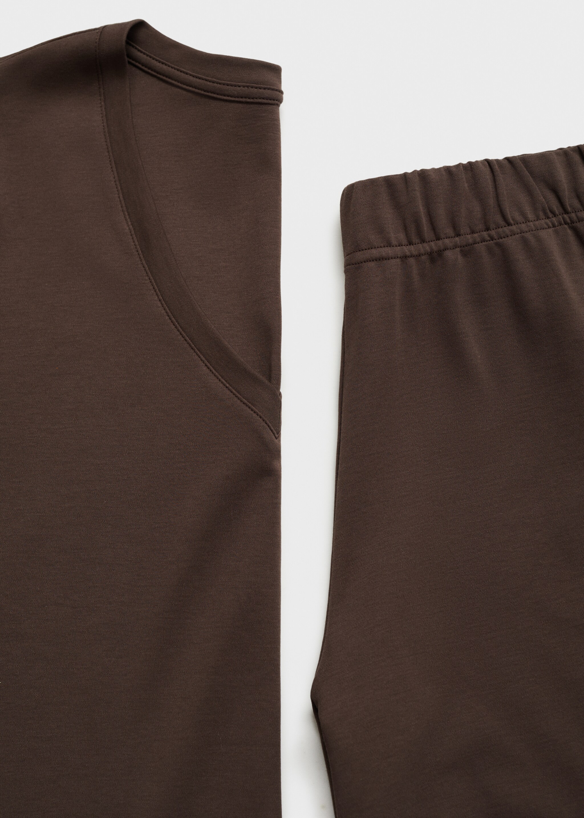 Plain cotton pyjama trousers - Details of the article 0