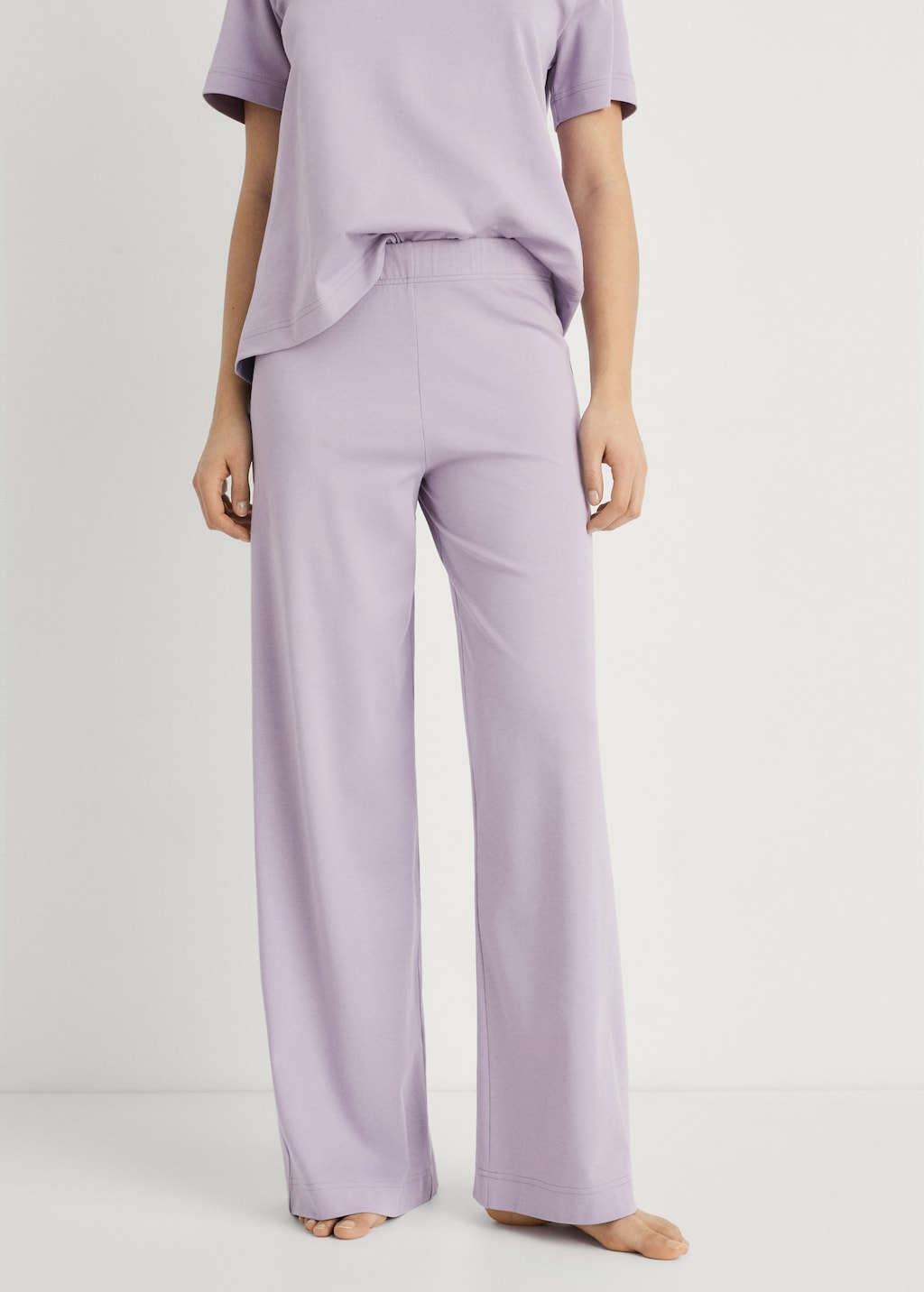Mango Plain cotton pajama pants