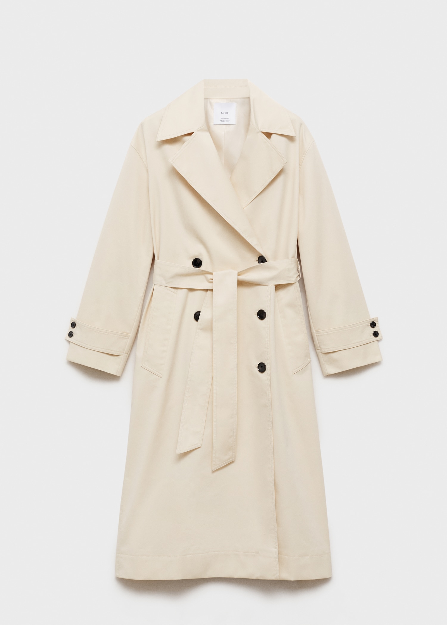 Long oversized double-breasted trench coat - Article without model